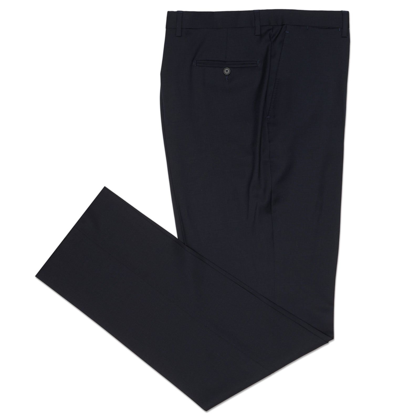 VANNUCCI MILANO Dark Blue Wool Super 100'S Pants NEW EU 58 NEW US 42