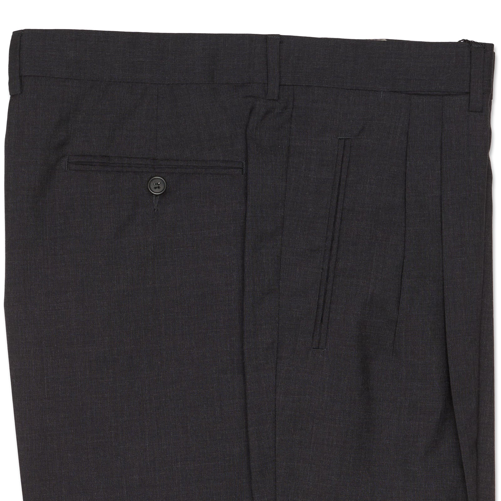 VANNUCCI MILANO Dark Gray Tasmanian Wool Dress Pants EU 58 NEW US 42