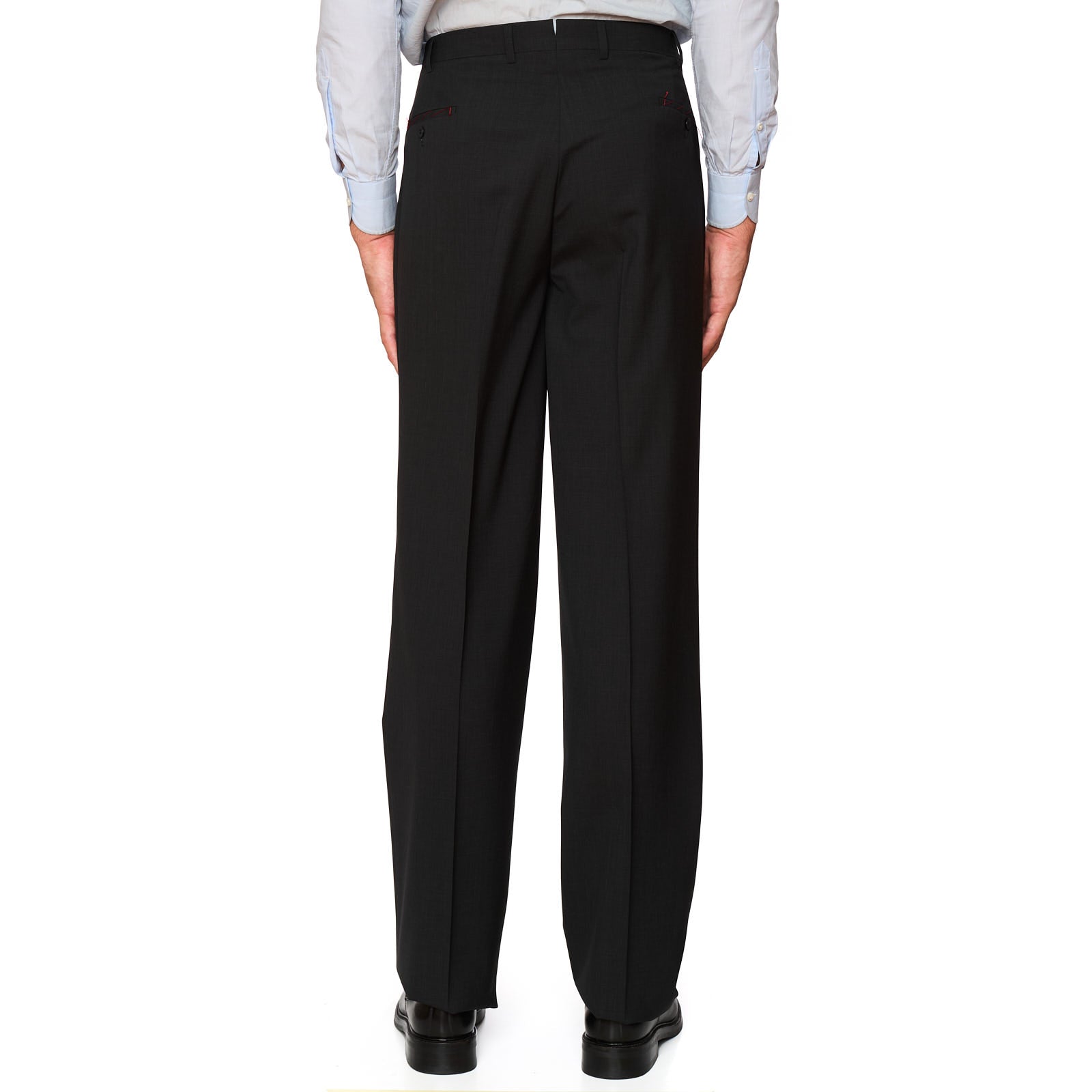 VANNUCCI MILANO Drak Charcoal Super 140'S Dress Pants EU 56 NEW US 40