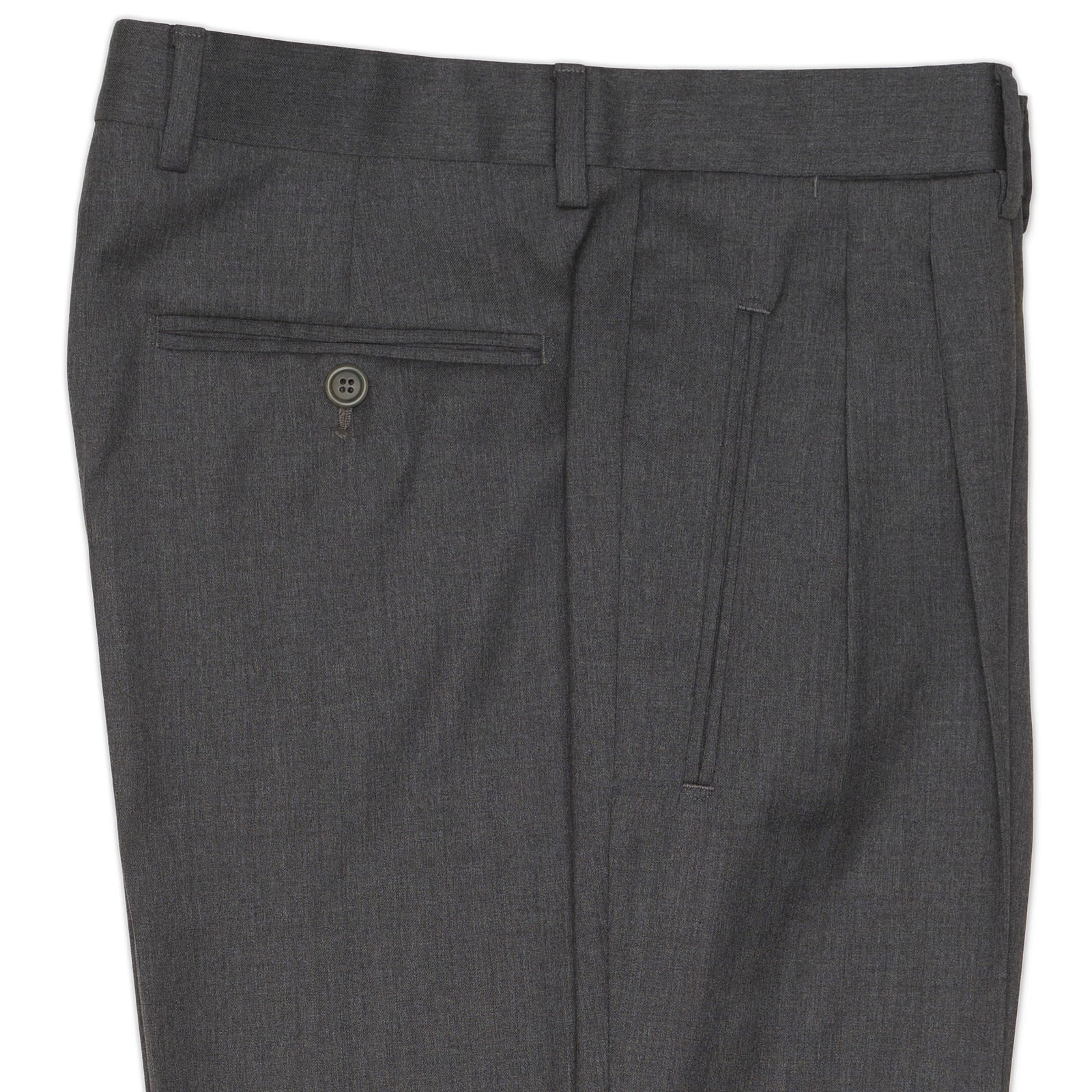 VANNUCCI MILANO Gray Loro Piana Wool Dress Pants NEW