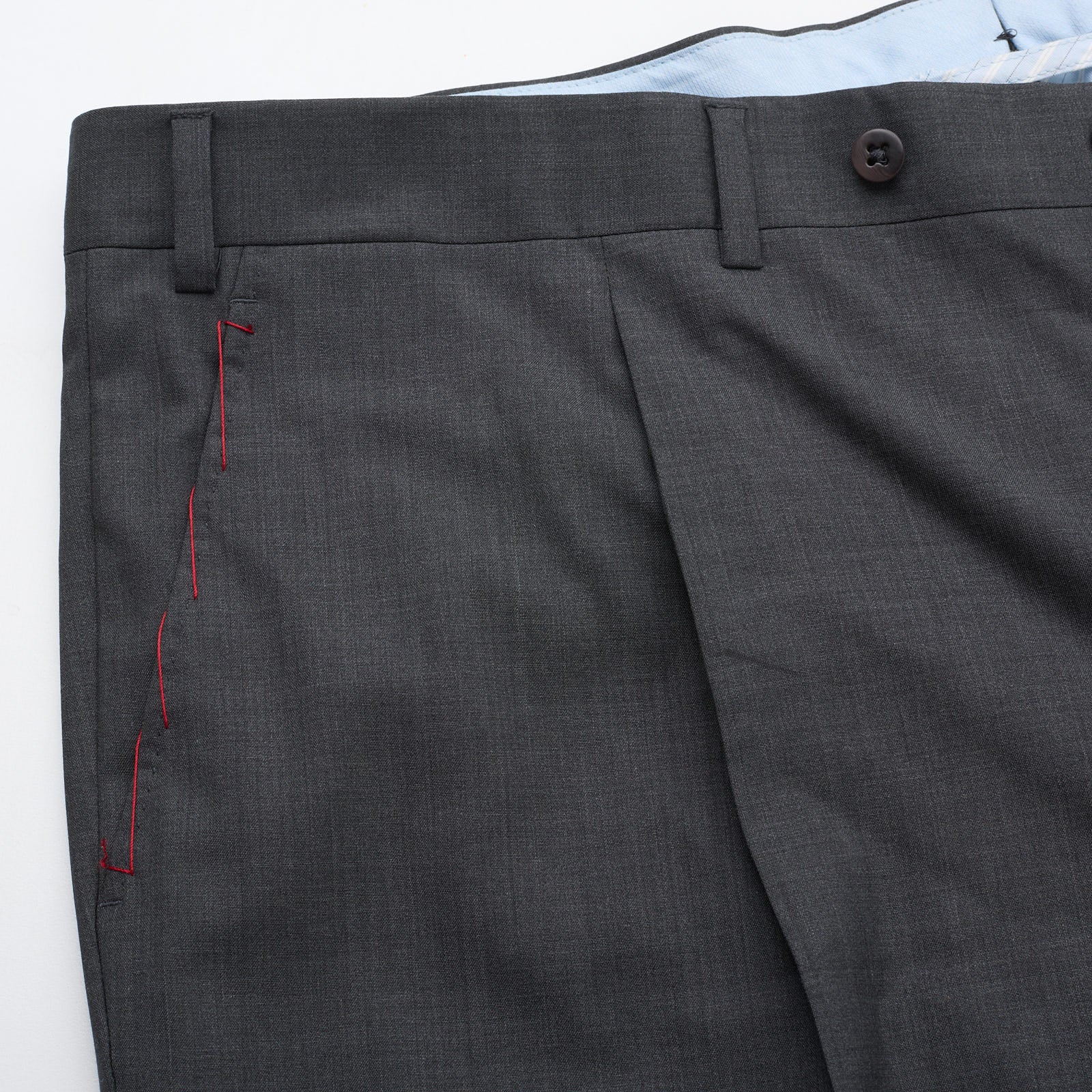 VANNUCCI MILANO Handmade Gray Super 140'S Sartorial Dress Pants NEW