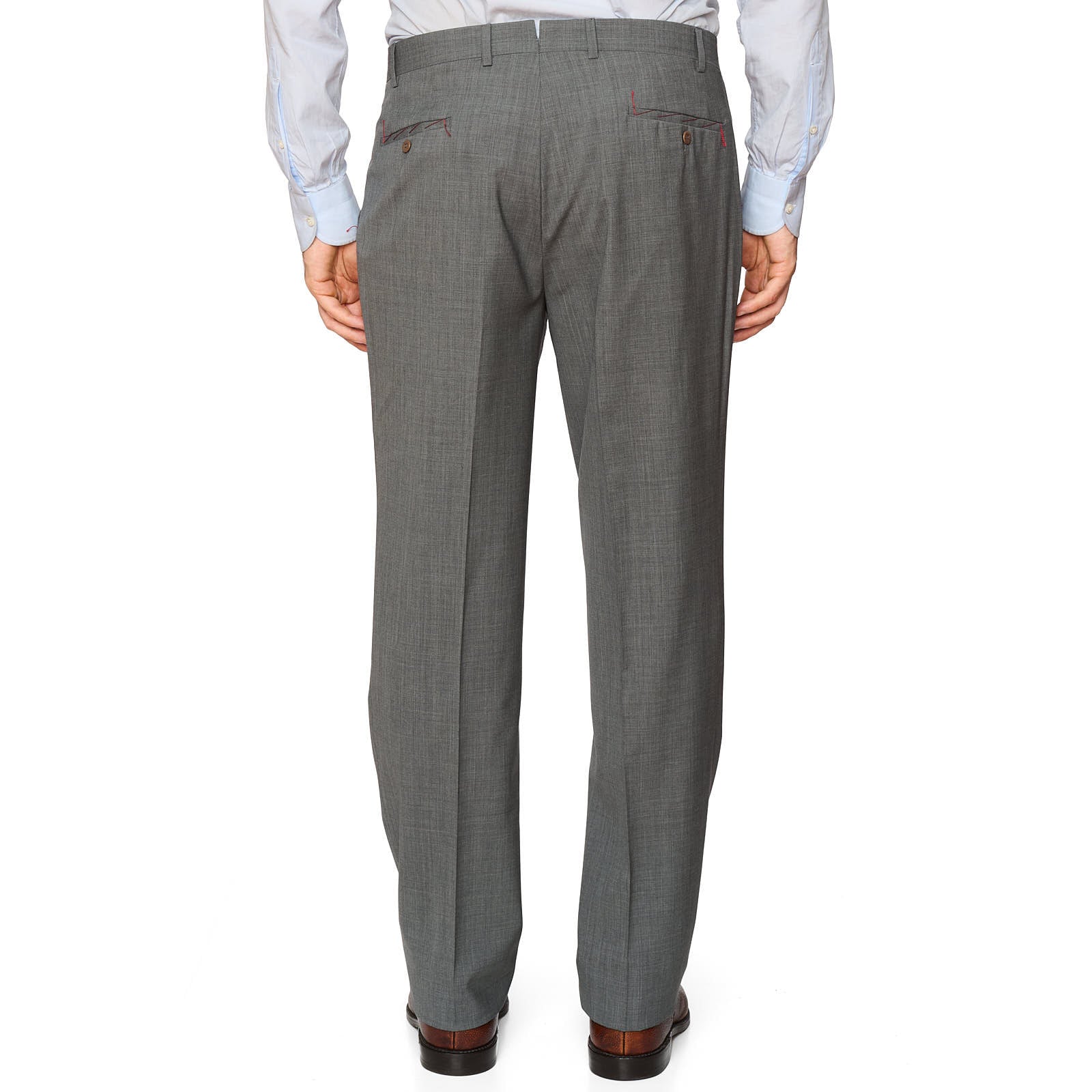 VANNUCCI MILAN Gray Wool Dress Pants EU 50 NEW US 34