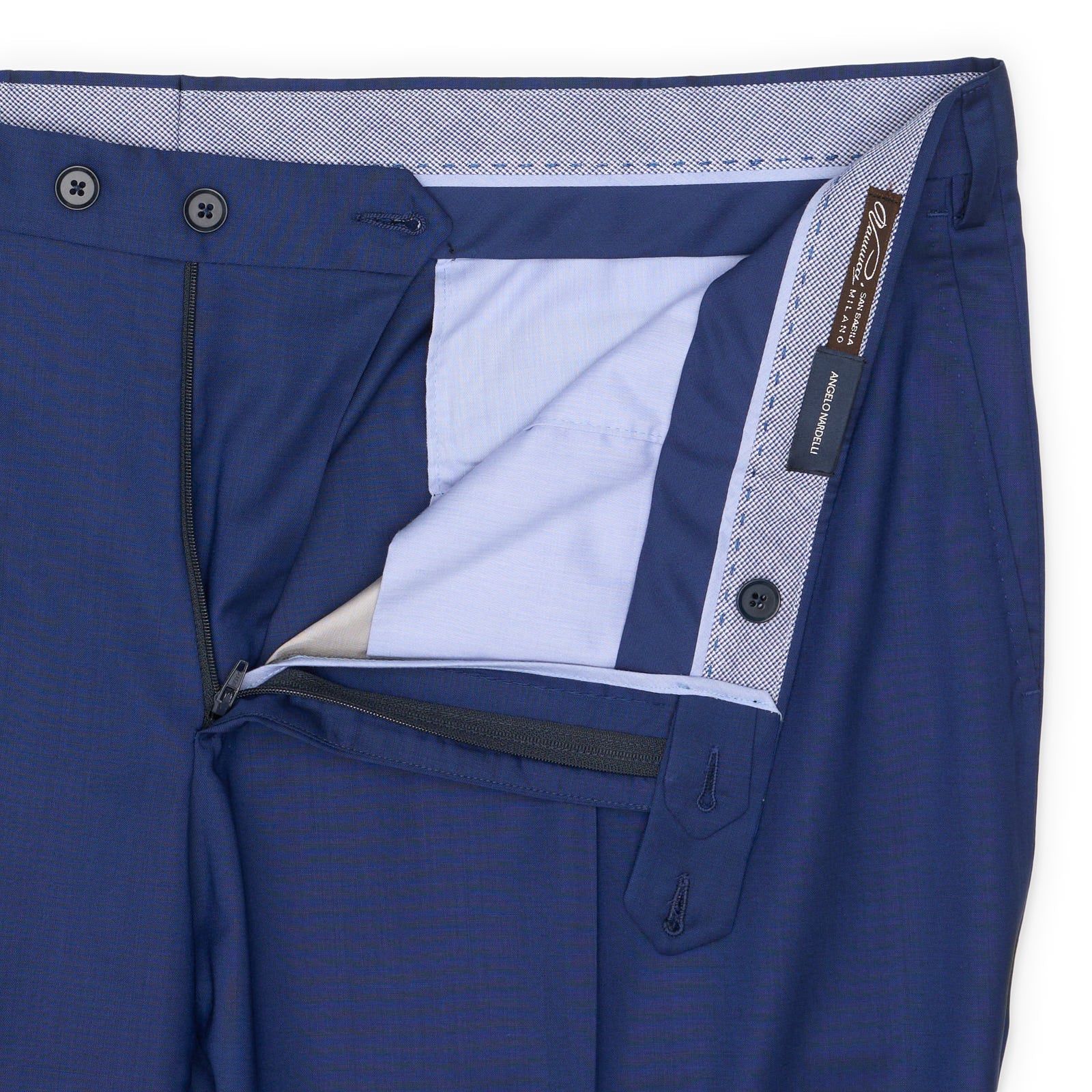 VANNUCCI MILANO Nardelli Blue Wool Dress Pants EU 60 NEW US 44