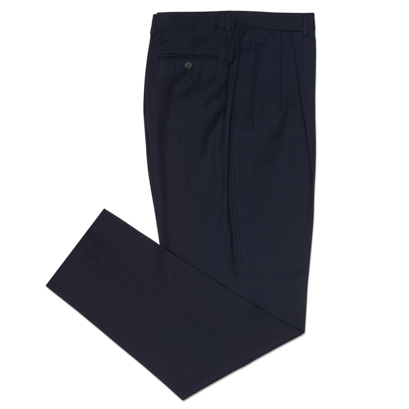 VANNUCCI MILANO Navy Blue Wool Super 130'S Dress Pants NEW EU 58 NEW US 40