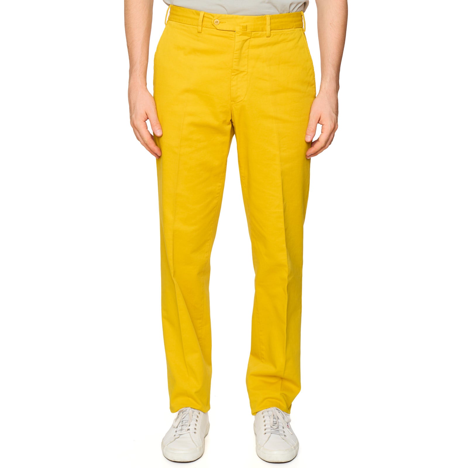 VANNUCCI MILANO Yellow Chino "COVER" Pants EU 48 NEW US 32