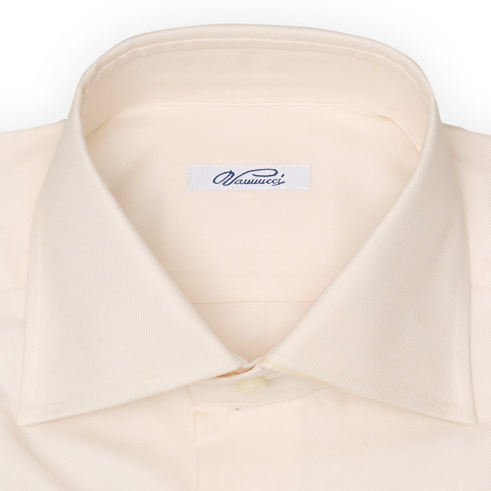 VANNUCCI Milano Beige Twill Cotton Dress Shirt EU 38 NEW US 15