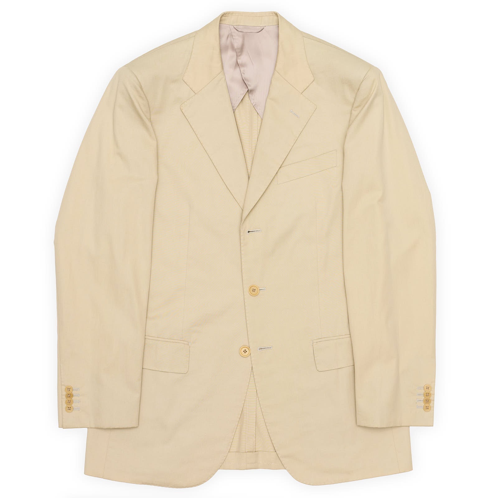 VANNUCCI Milano Beige "Miani "Cotton Suit EU 46 NEW US 36