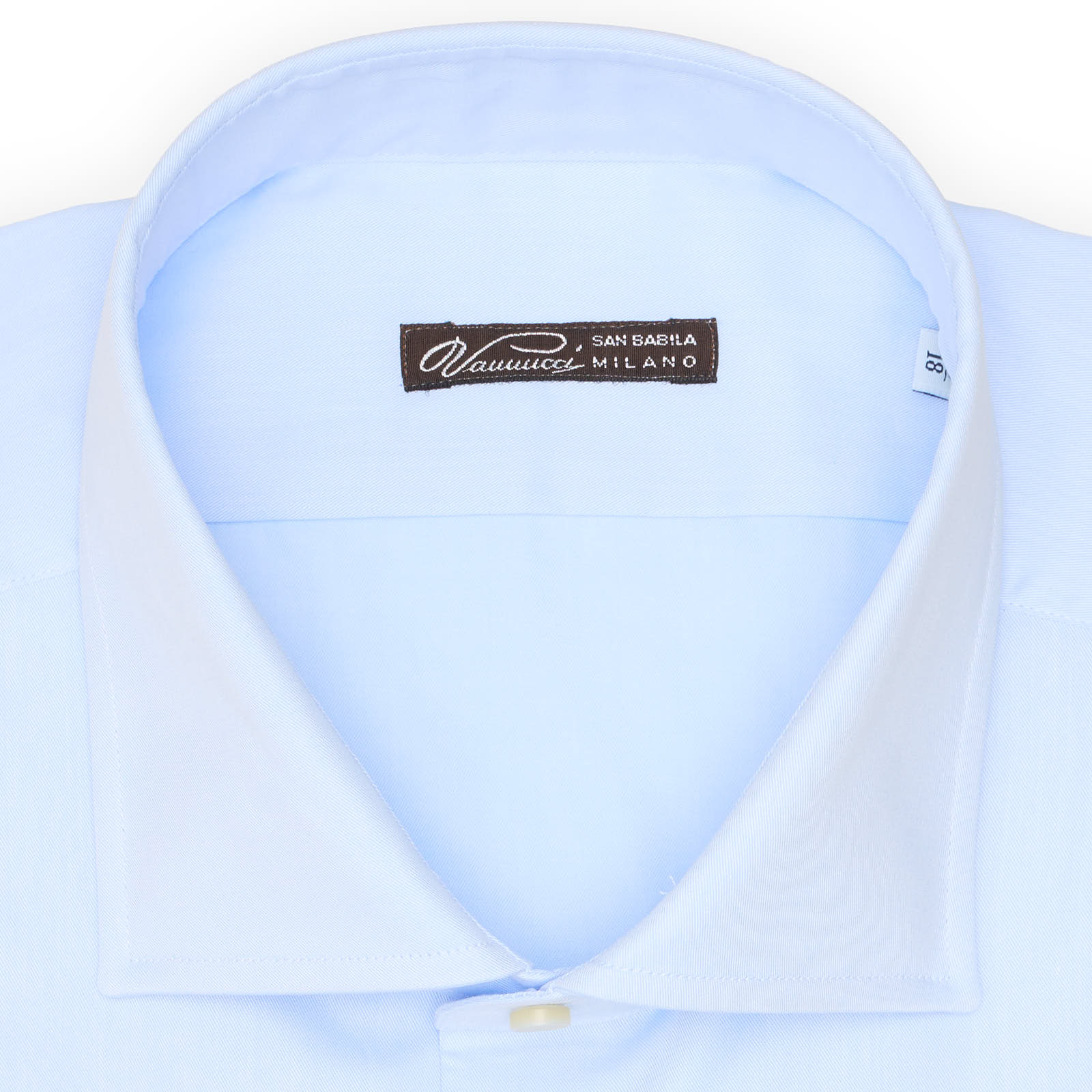 VANNUCCI Milano Blue Cotton Dress Shirt EU 45 NEW US 18