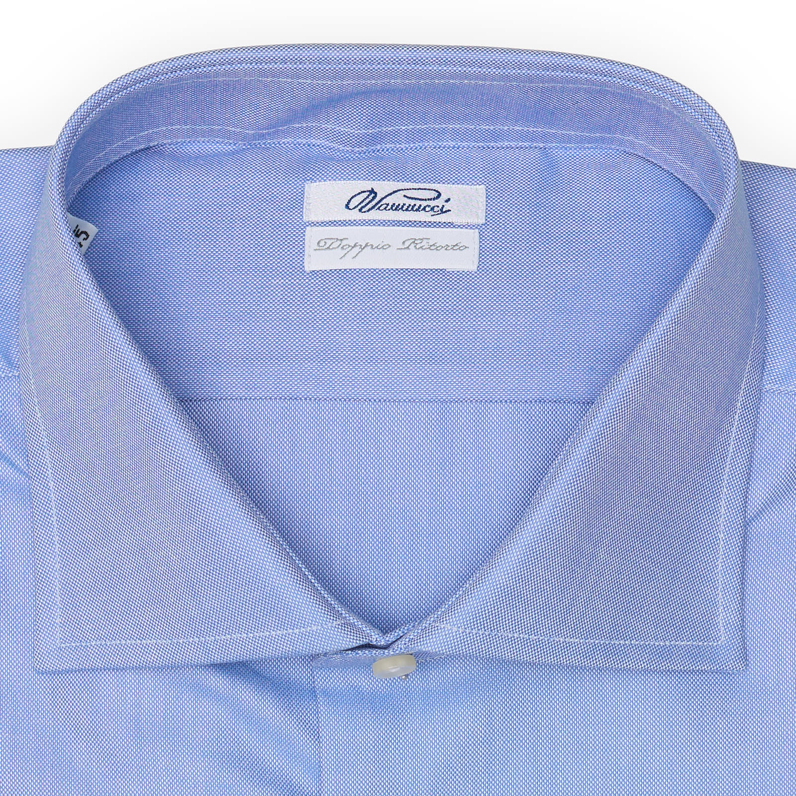 VANNUCCI Milano Blue Oxford Cloth Cotton Dress Shirt EU 45 NEW US 18