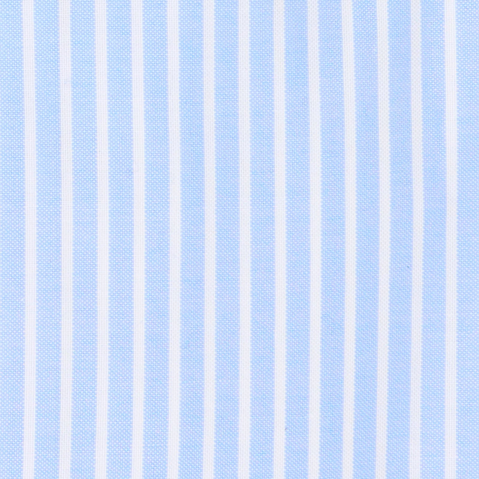 VANNUCCI Milano Blue Pencil-Striped Cotton French Cuff Dress Shirt NEW