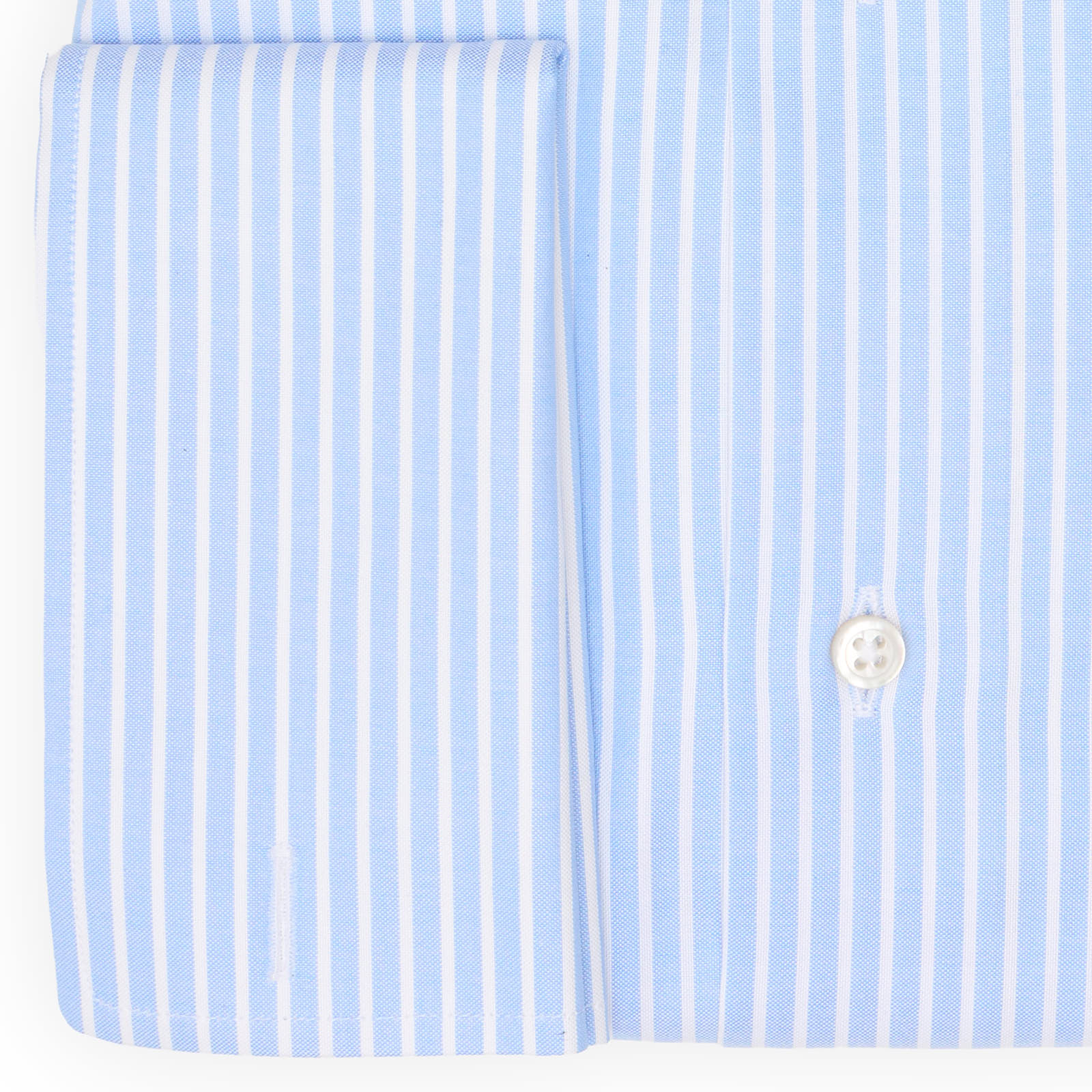 VANNUCCI Milano Blue Pencil-Striped Cotton French Cuff Dress Shirt NEW