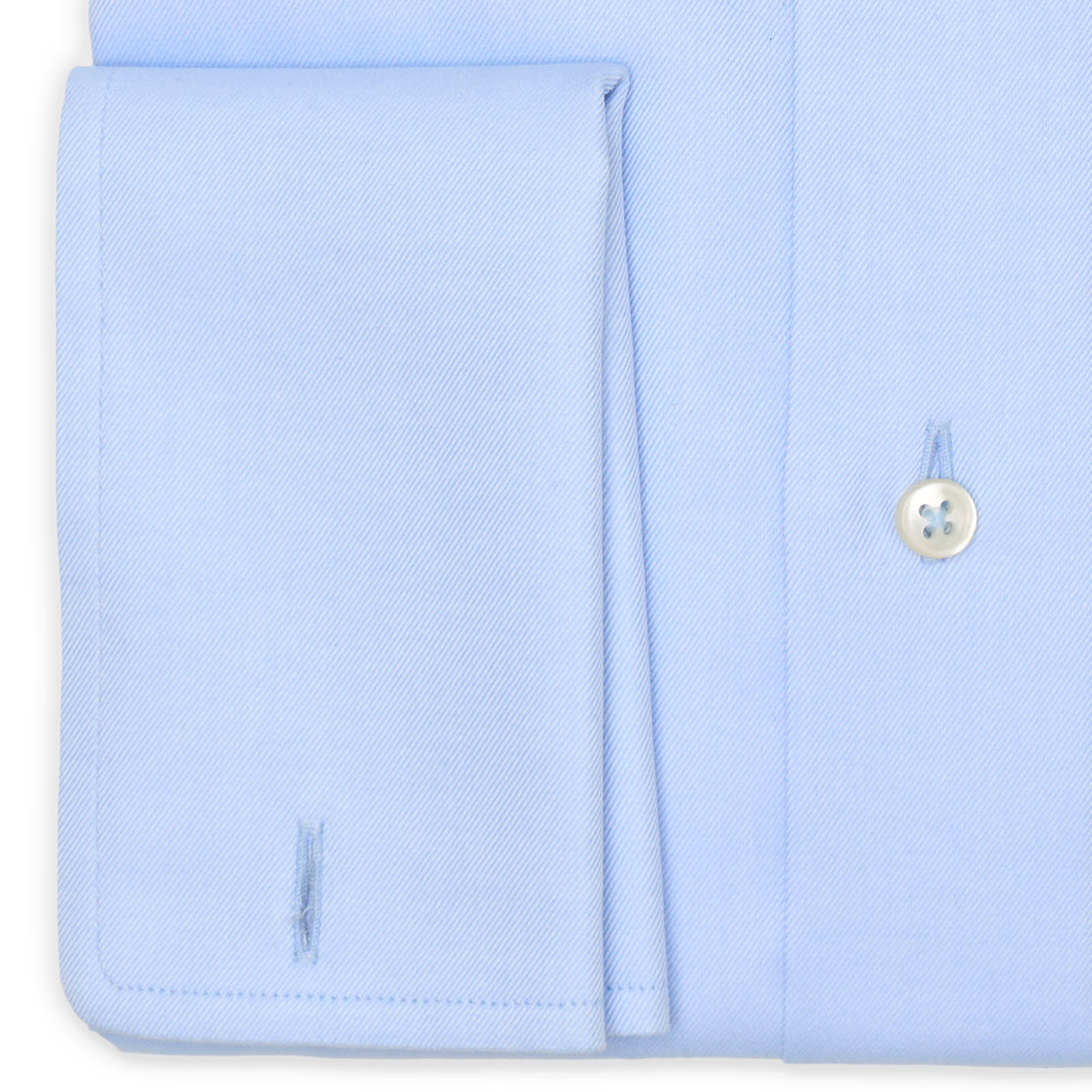 VANNUCCI Milano Blue Twill Cotton French Cuff Dress Shirt EU 39 NEW US 15.5