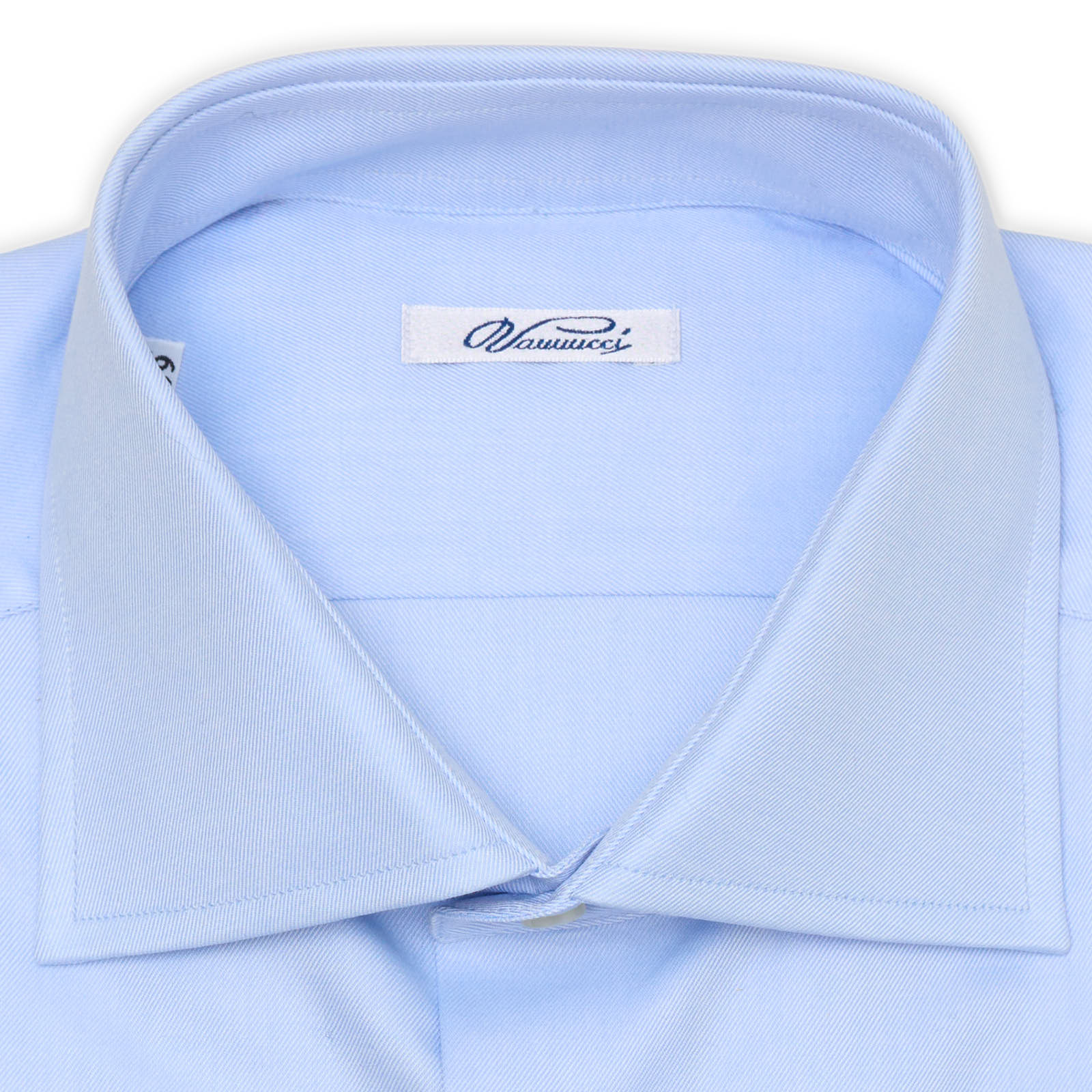 VANNUCCI Milano Blue Twill Cotton French Cuff Dress Shirt EU 39 NEW US 15.5