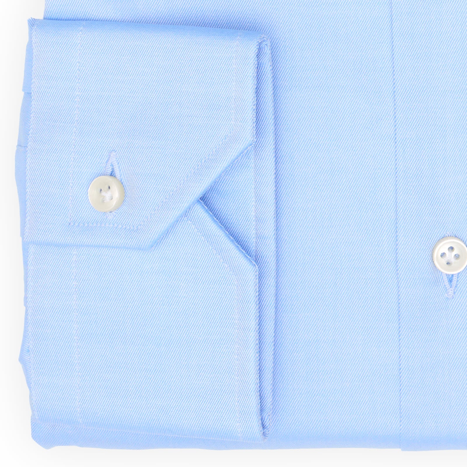 VANNUCCI Milano Blue Twill Cotton Dress Shirt EU 45 NEW US 18