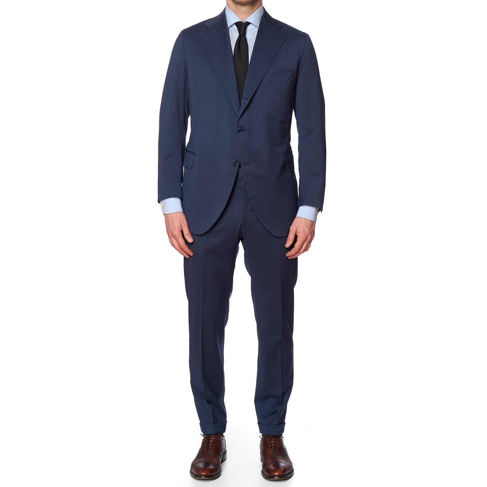 VANNUCCI Milano Blue Wool Suit EU 52 NEW US 42