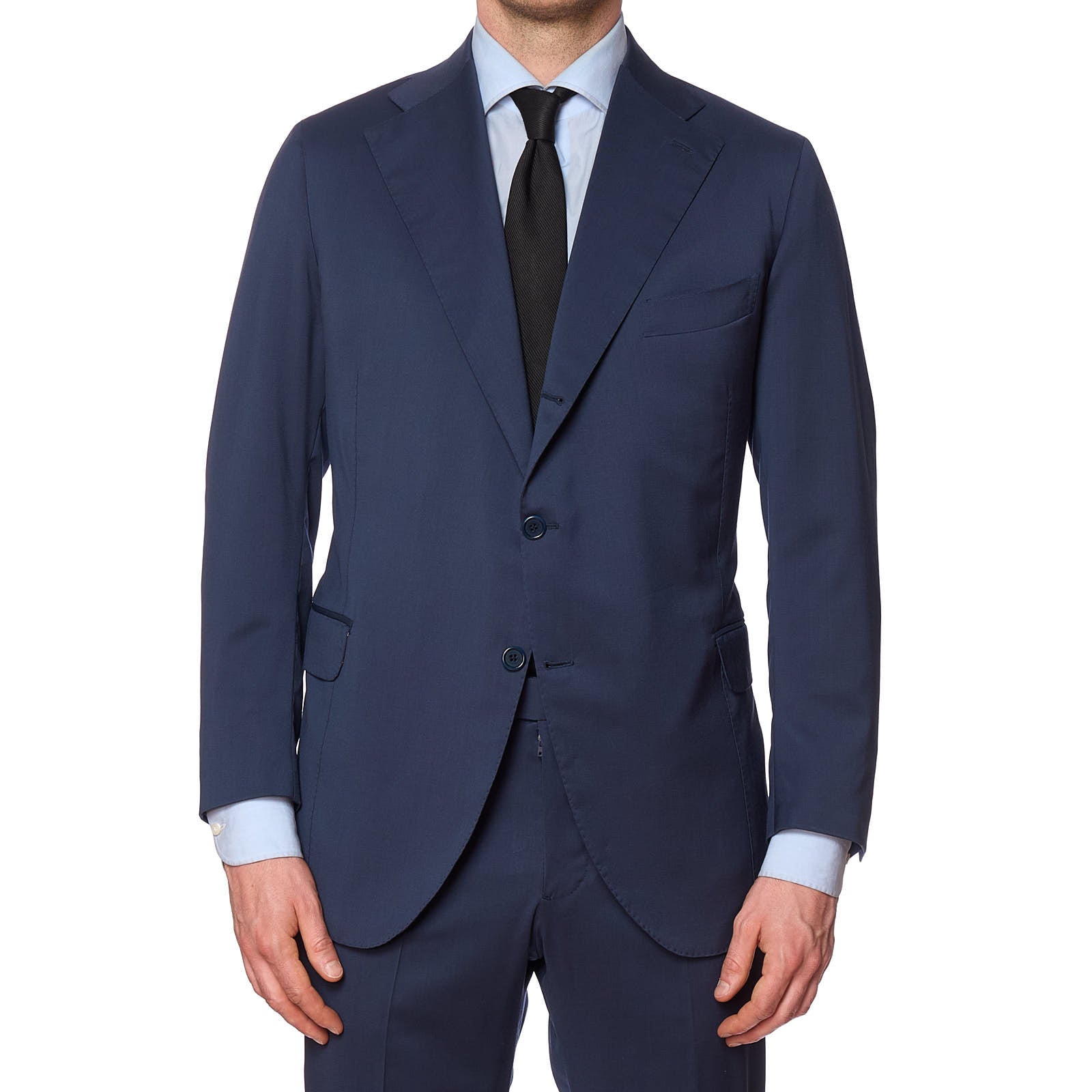 VANNUCCI Milano Blue Wool Suit EU 52 NEW US 42