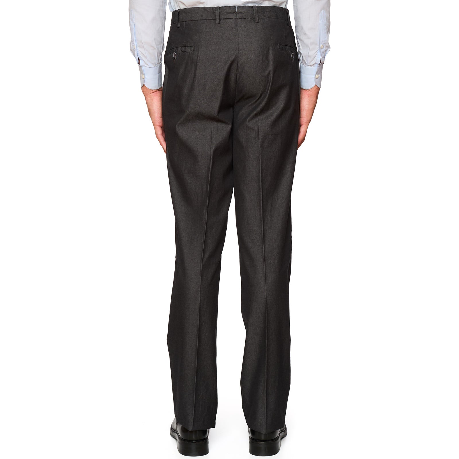 VANNUCCI Milano Charcoal Gray Cotton Dress Pants NEW