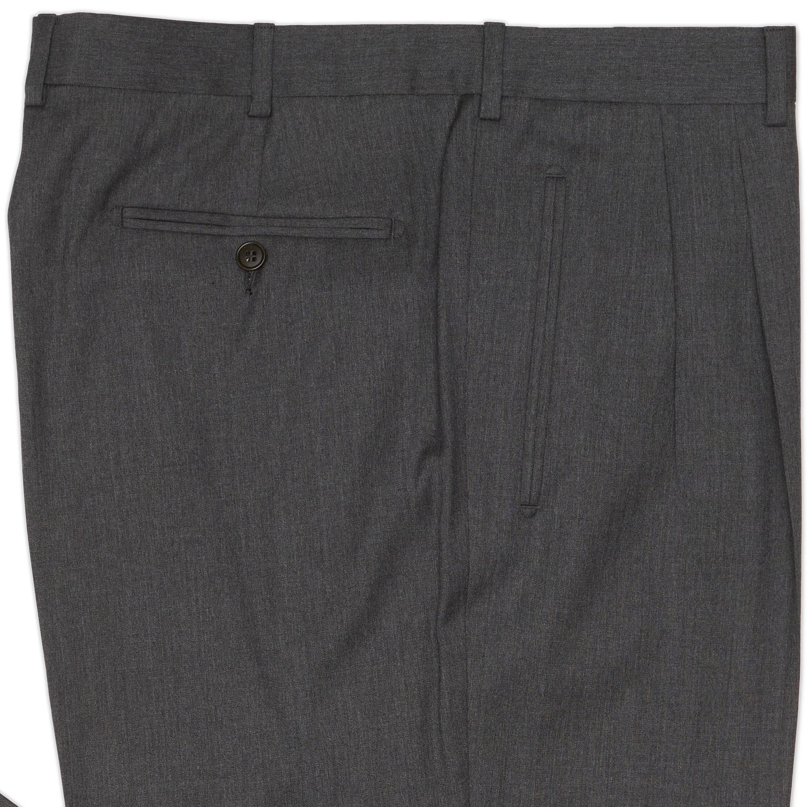 VANNUCCI Milano Dark Gray Loro Piana Wool Super 120's Dress Pants EU 58 NEW US 42