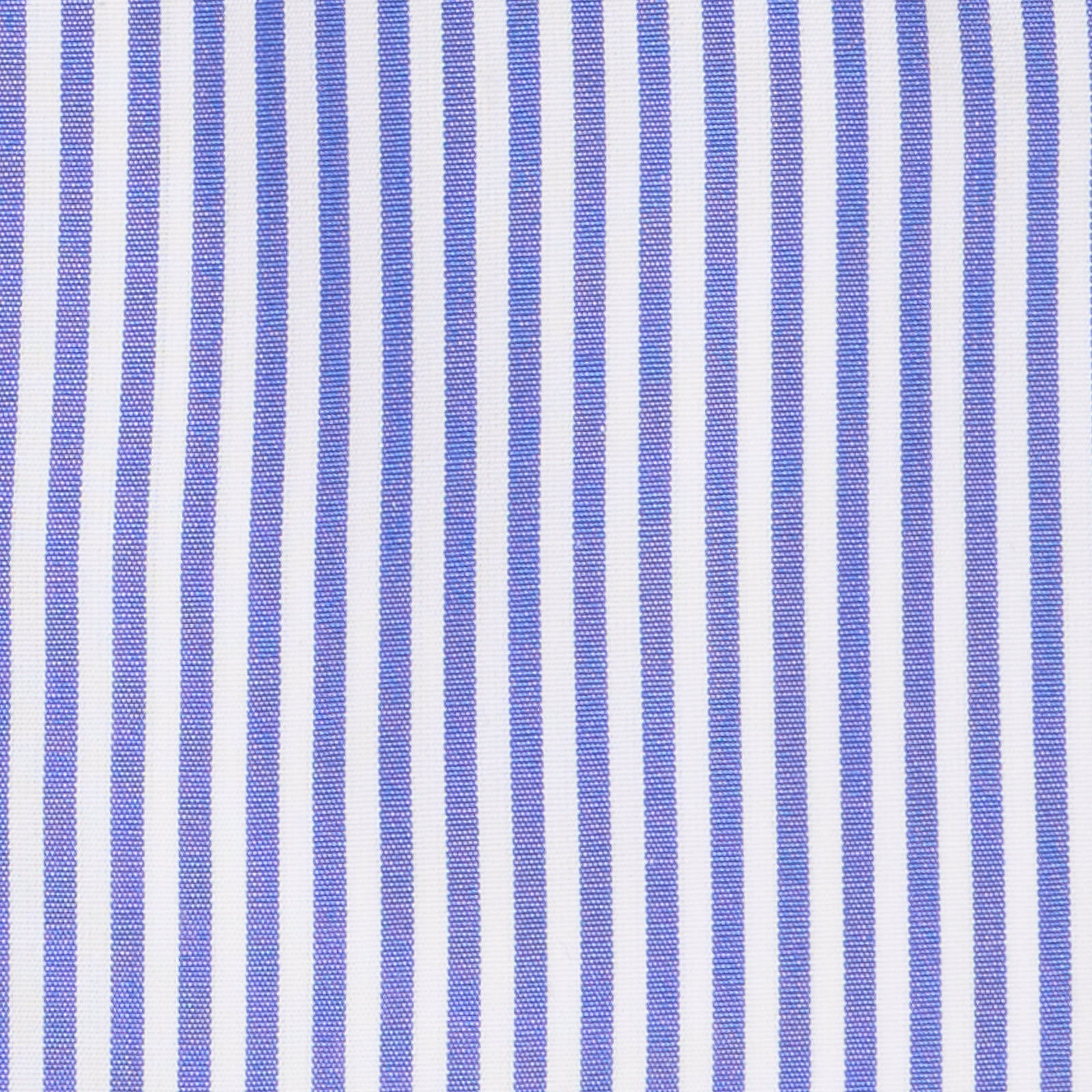 VANNUCCI Milano Delft Blue Bengal Striped Cotton Dress Shirt EU 41 NEW US 16