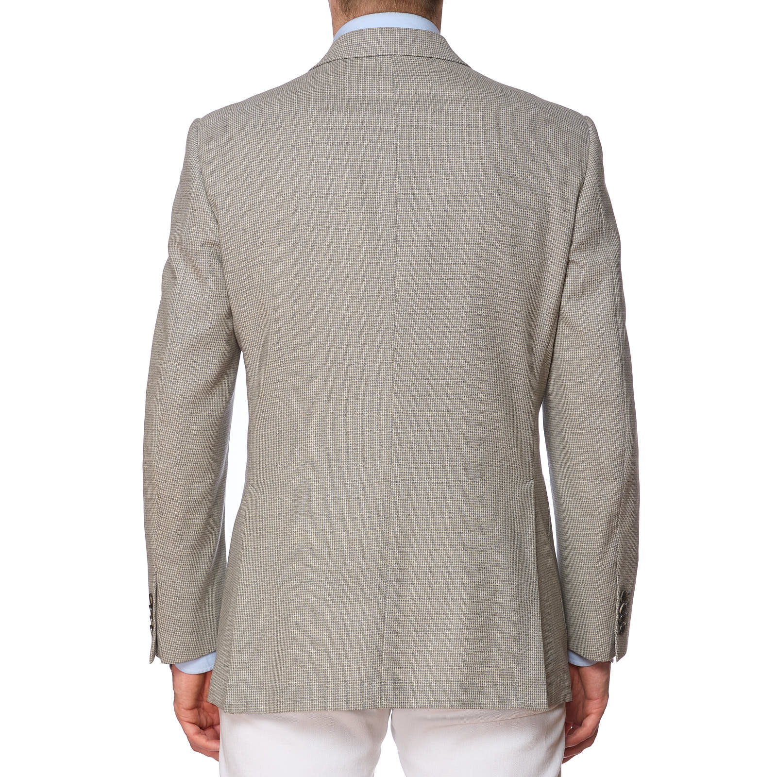 VANNUCCI Milano Gray Micro Virgin Wool-Cotton Jacket EU 50 NEW US 40