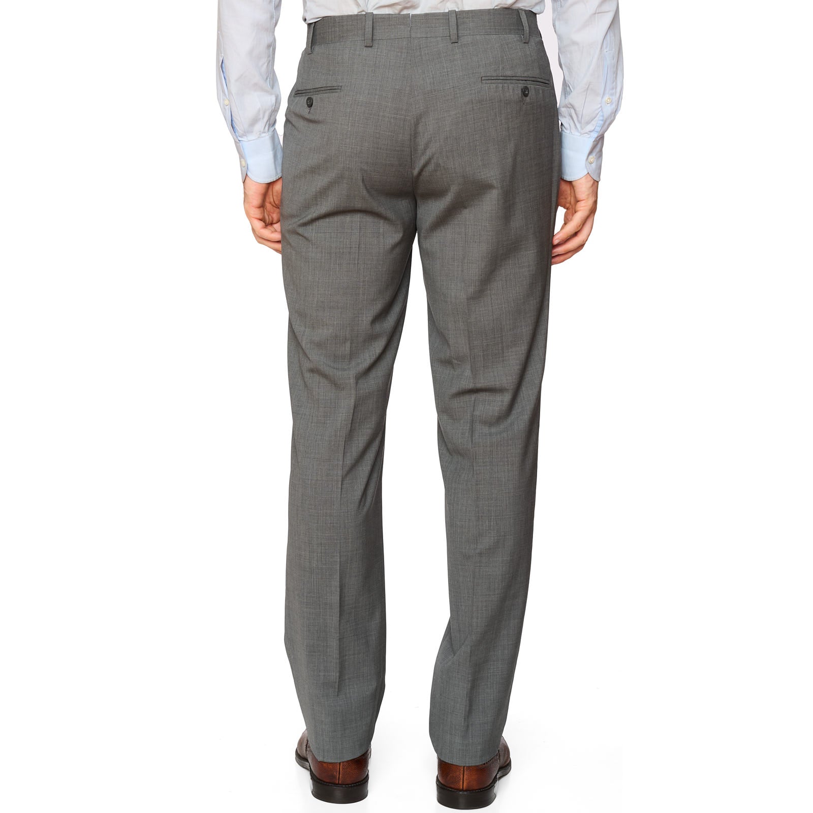 VANNUCCI Milano Gray Wool Super 140's Dress Pants NEW