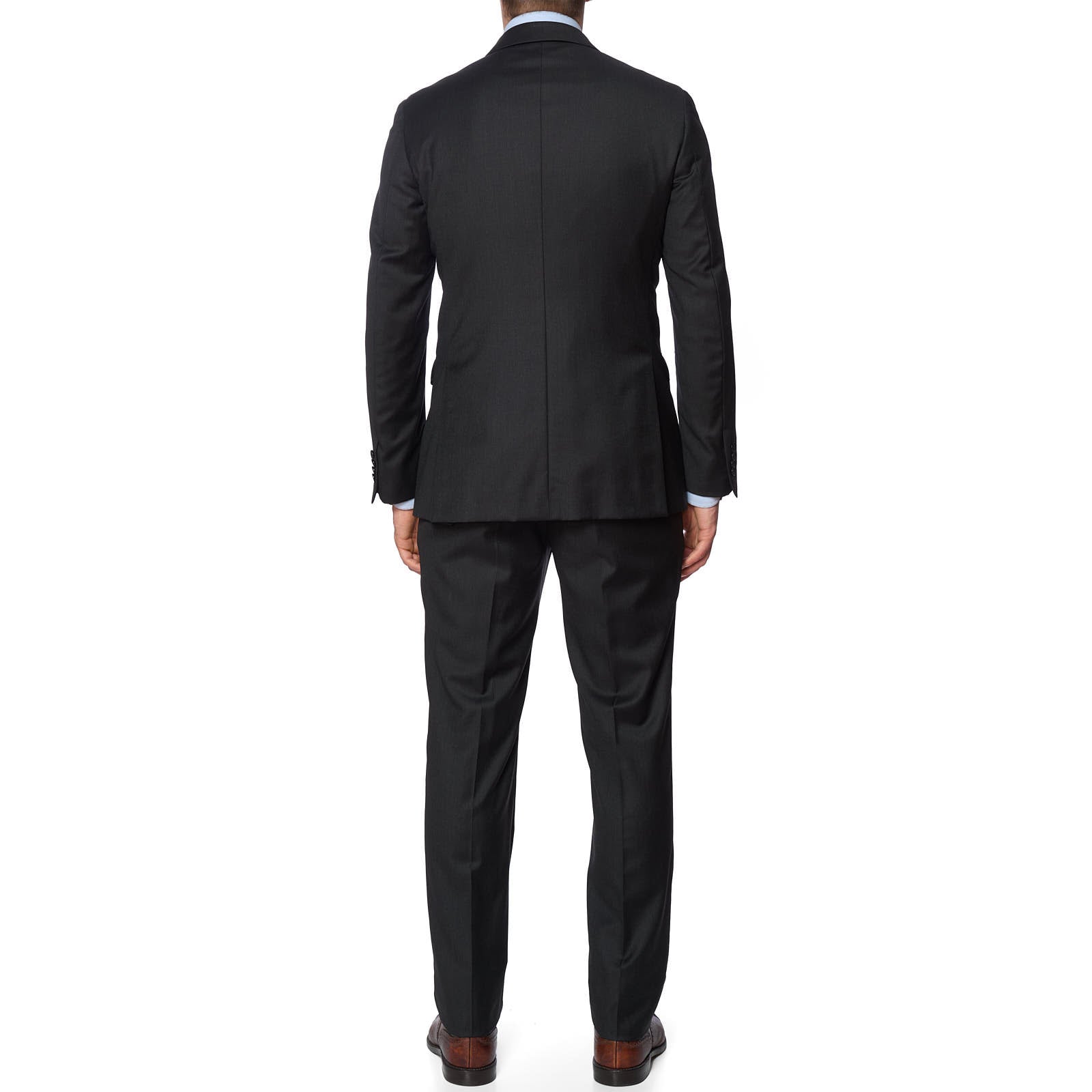 VANNUCCI Charcoal Gray Loro Piana Tasmanian 150's Suit EU 50 NEW US 40