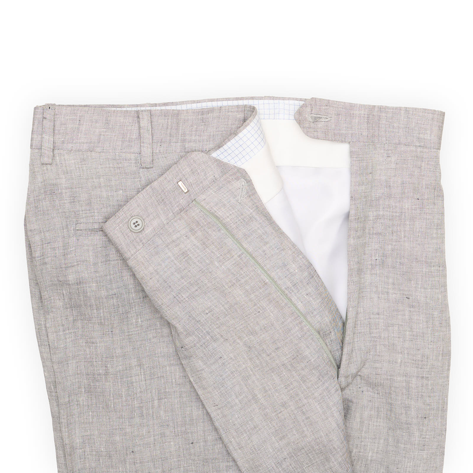 VANNUCCI Milano Light Gray Bellora Linen Suit EU 58 NEW US 48