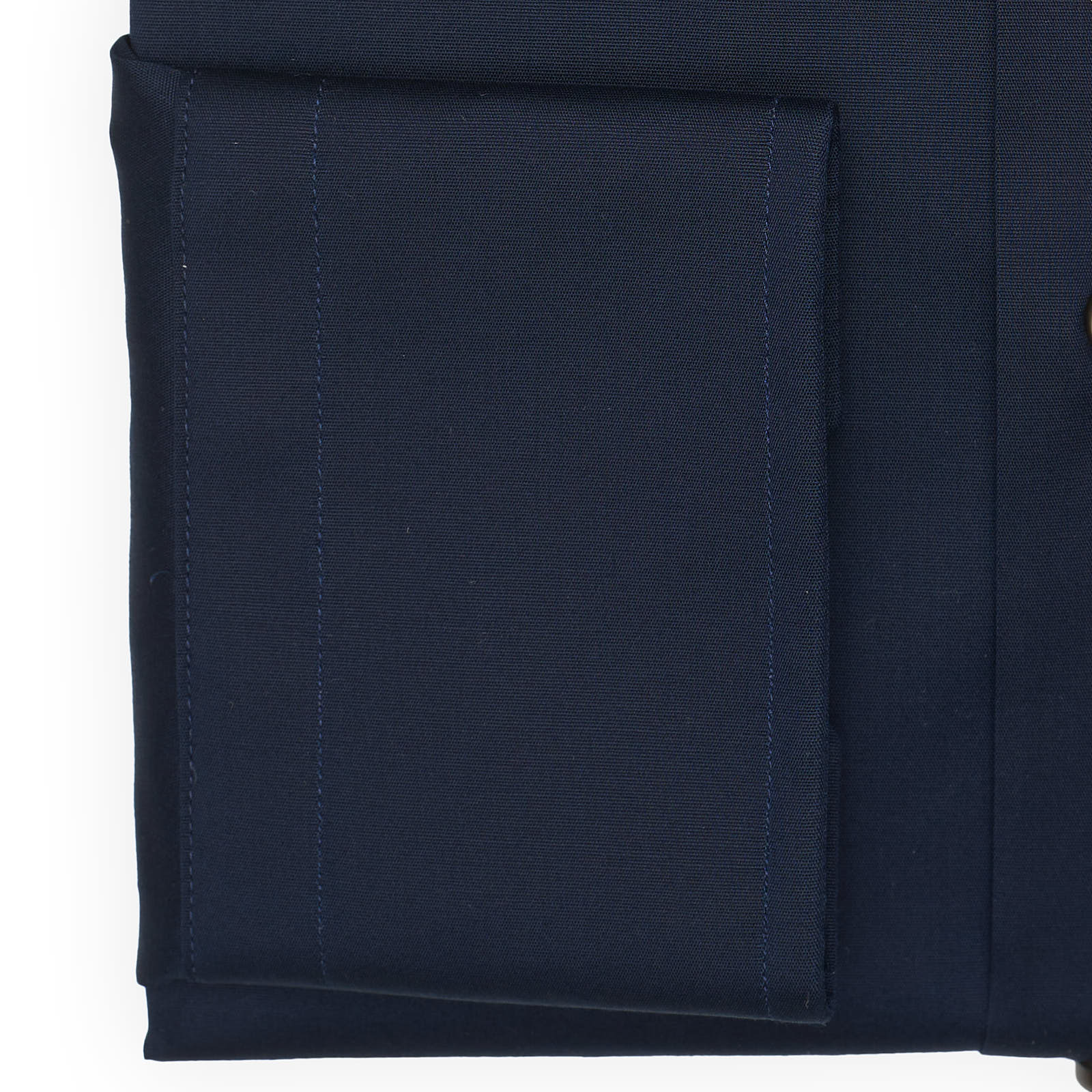 VANNUCCI Milano Navy Blue Twill Stretch Cotton Dress Shirt EU 37 NEW US 14.5