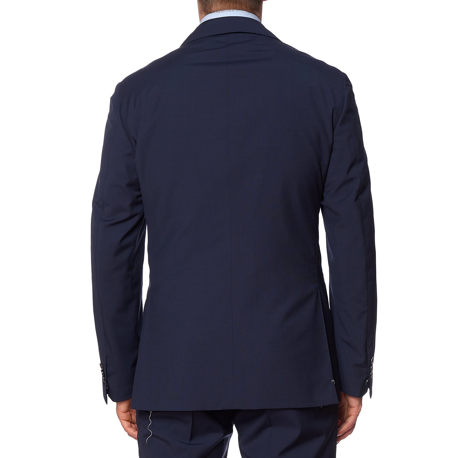 VANNUCCI Milano Navy Blue Virgin Wool Super 130's Suit EU 54 NEW US 42