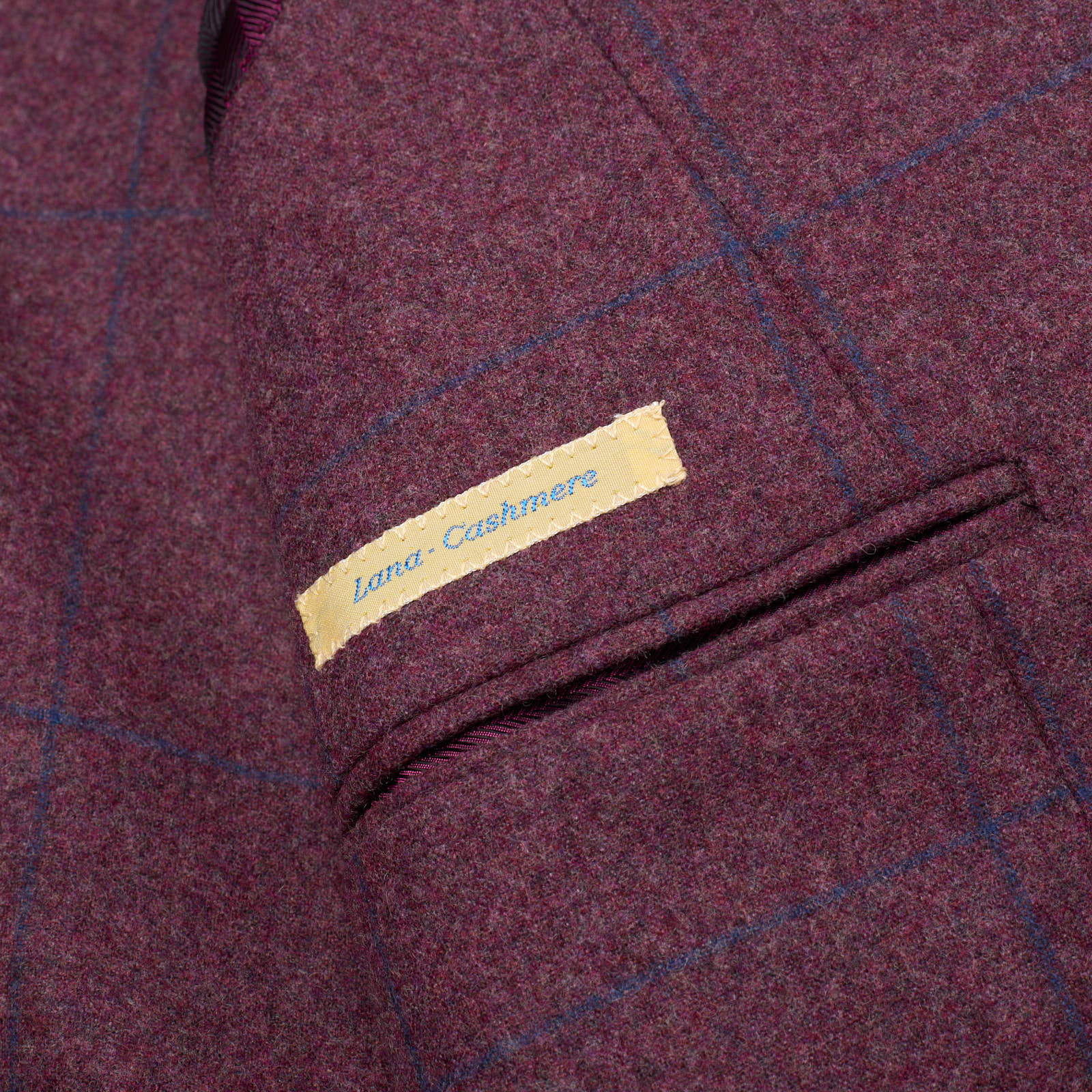 VANNUCCI Purple Windowpane Wool-Cashmere Jacket EU 48 NEW US 38