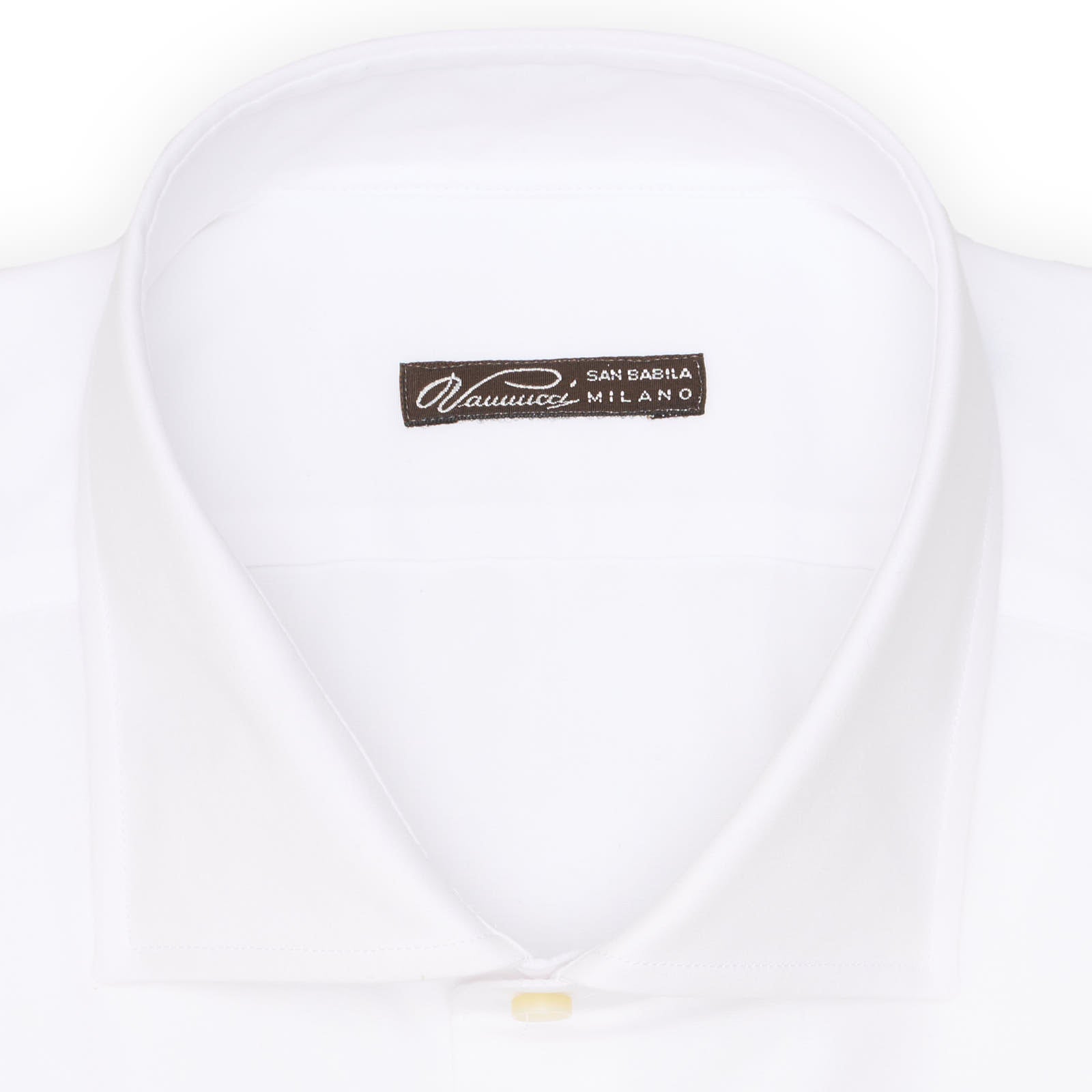 VANNUCCI Milano White Cotton Dress Shirt EU 45 NEW US 18