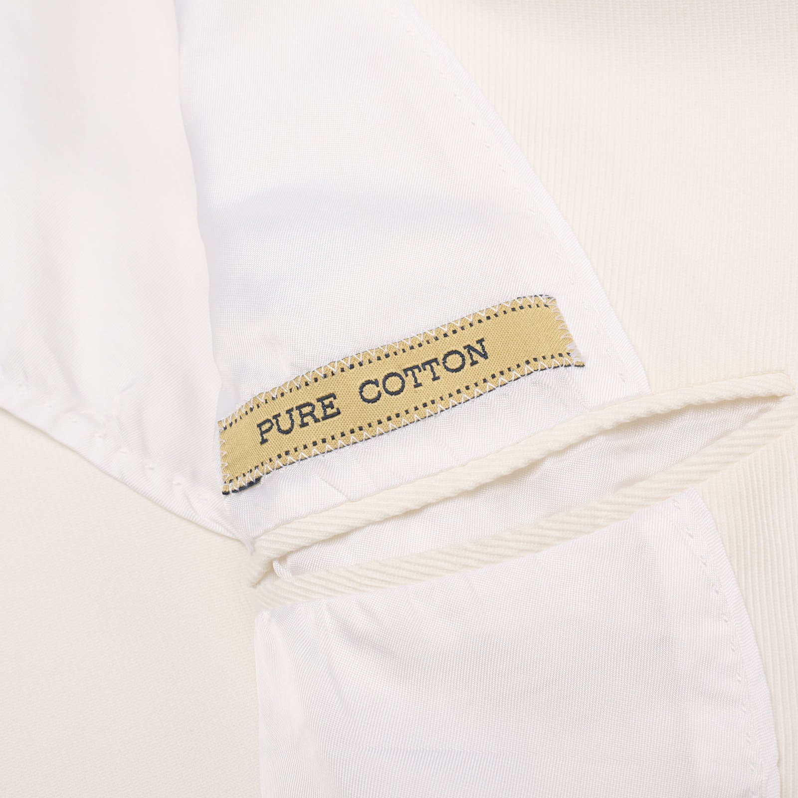 VANNUCCI Milano White Pure Cotton Half Lined Twill Jacket EU 46 NEW US 36