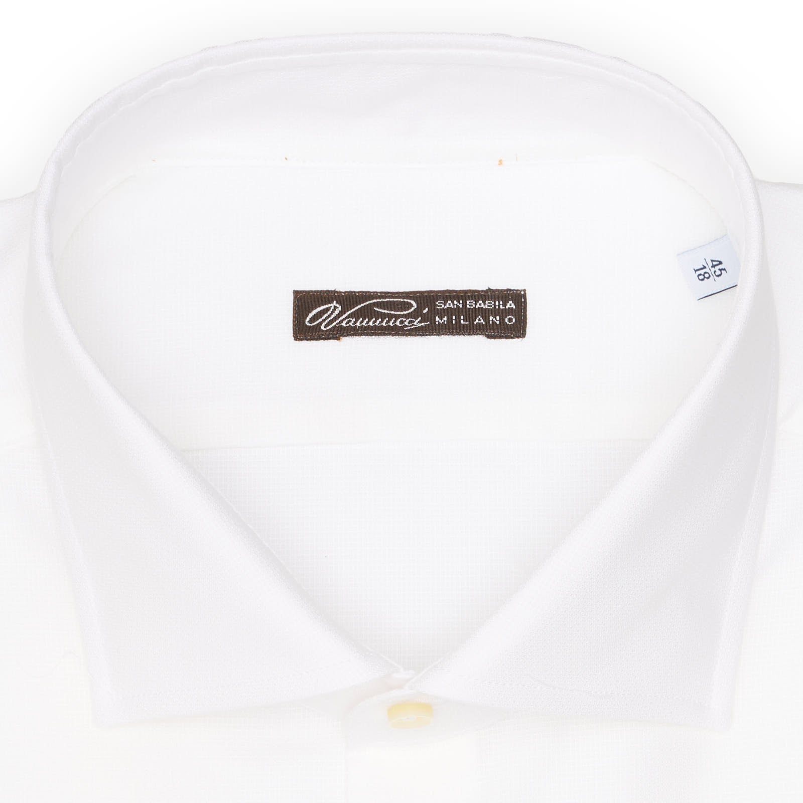 VANNUCCI Milano White Royal Oxford Cotton Dress Shirt EU 45 NEW US 18