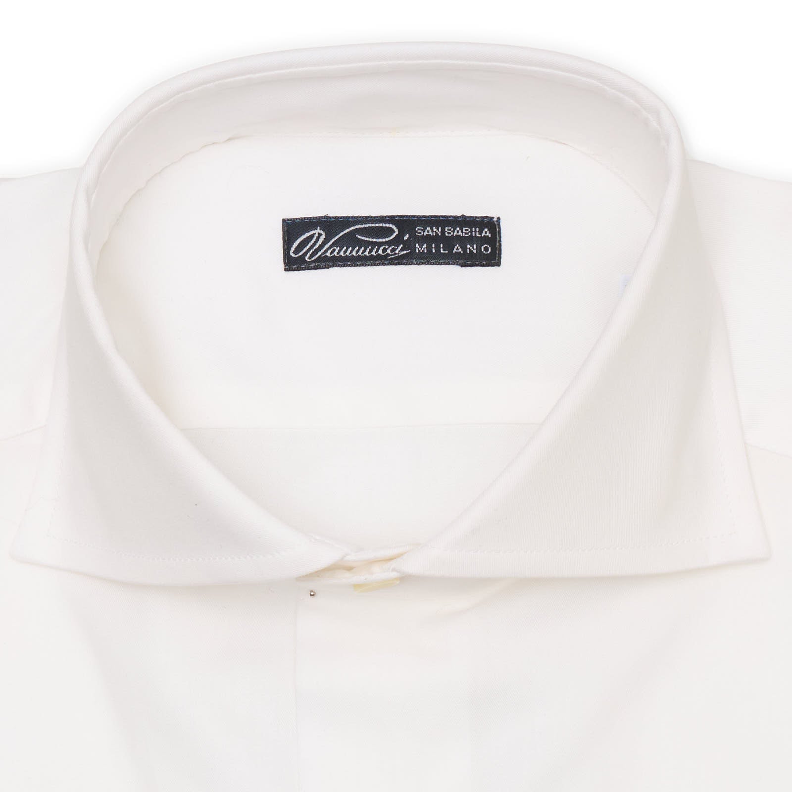 VANNUCCI Milano White Cotton French Cuff Dress Shirt EU 37 NEW US 14.5