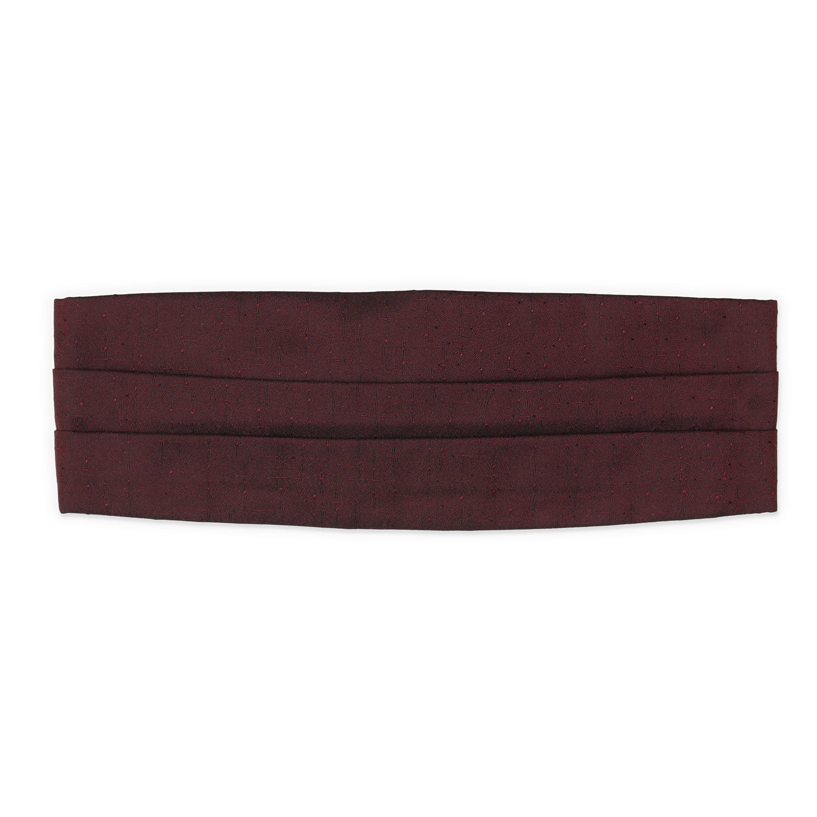 VANNUCCI Napoli Burgundy Silk Cummerbund Belt NEW