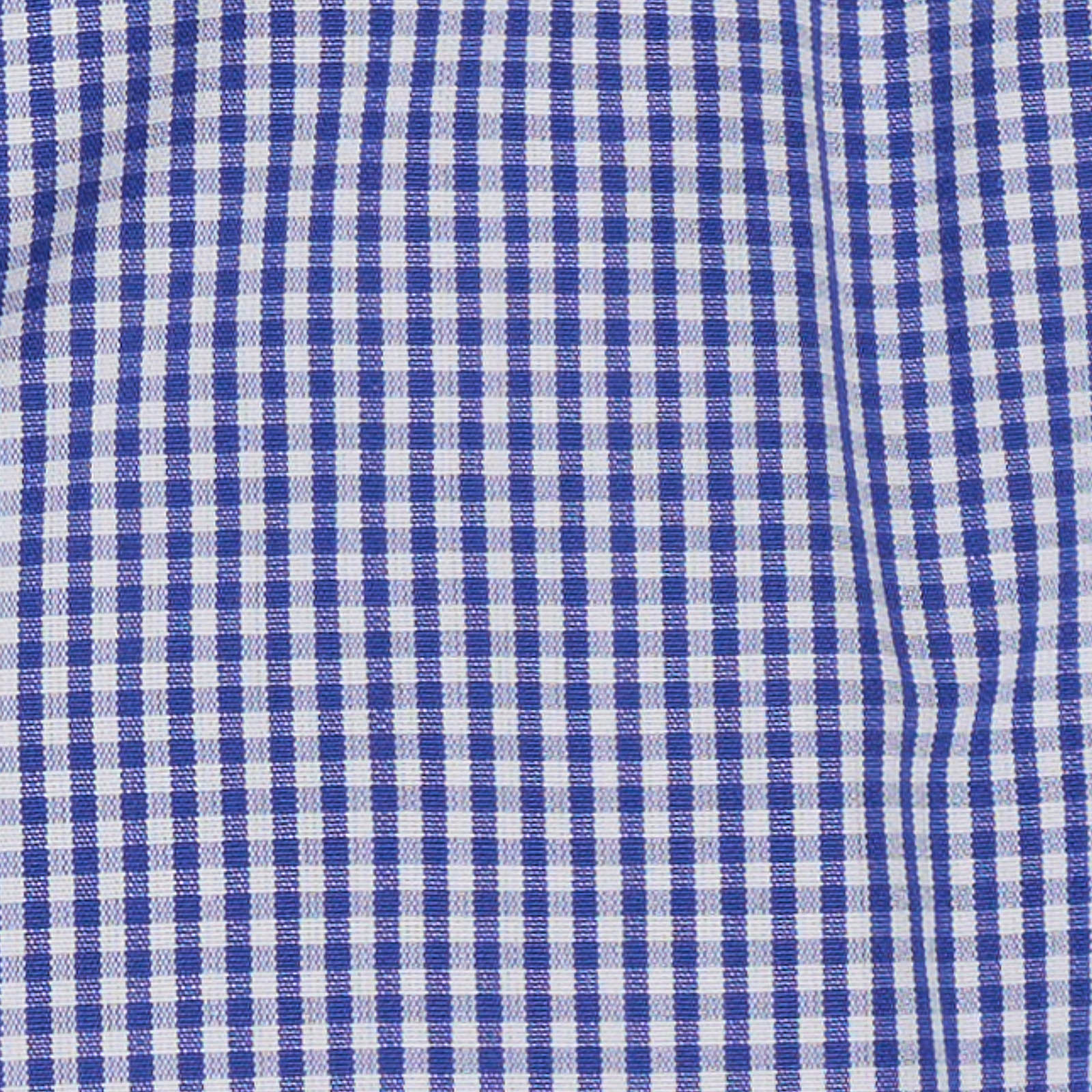 VINCENZO DI RUGGIERO Handmade Blue Check Cotton Dress Shirt EU 39 NEW US 15.5