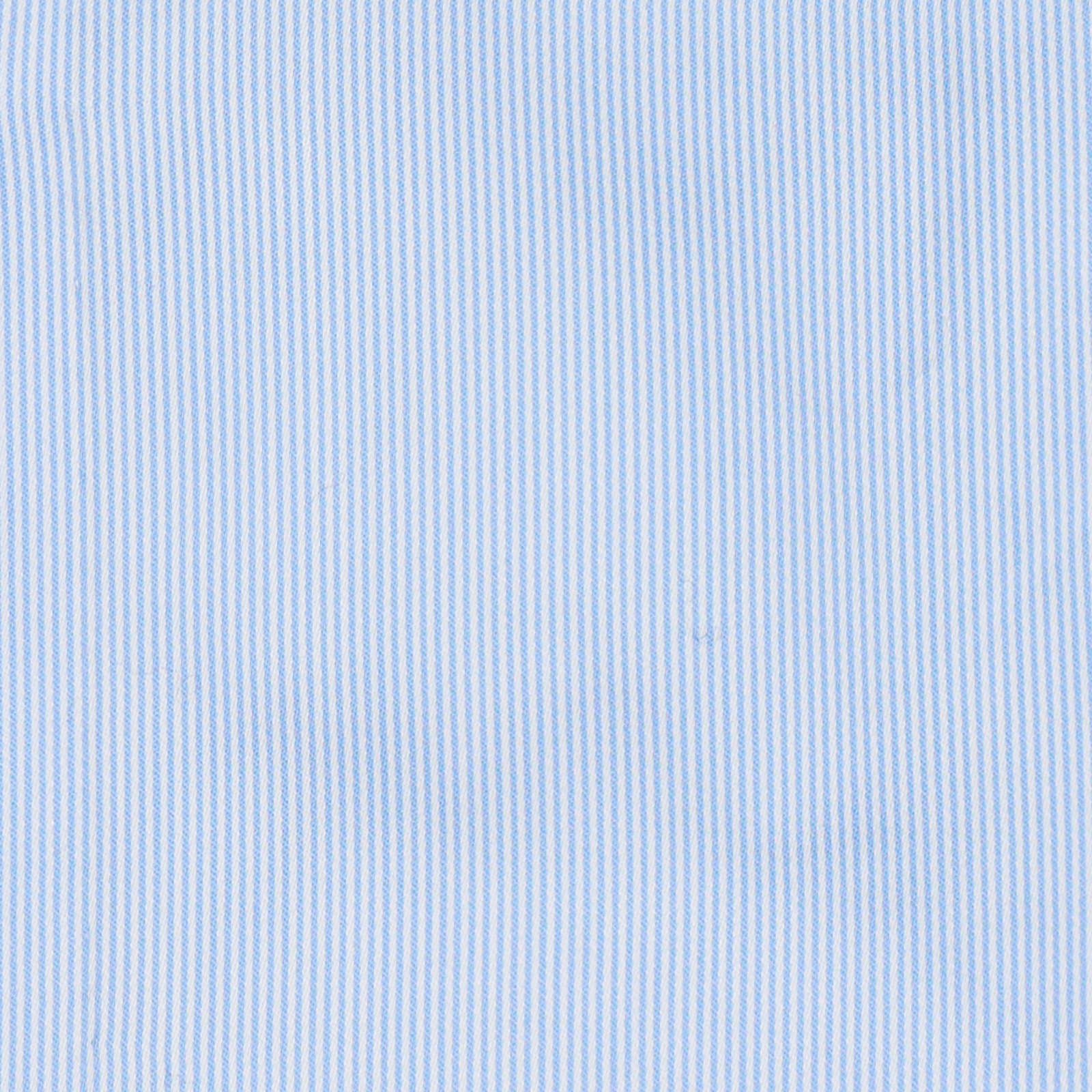 VINCENZO DI RUGGIERO Custom Made Blue Striped French Cuff Dress Shirt XXXL