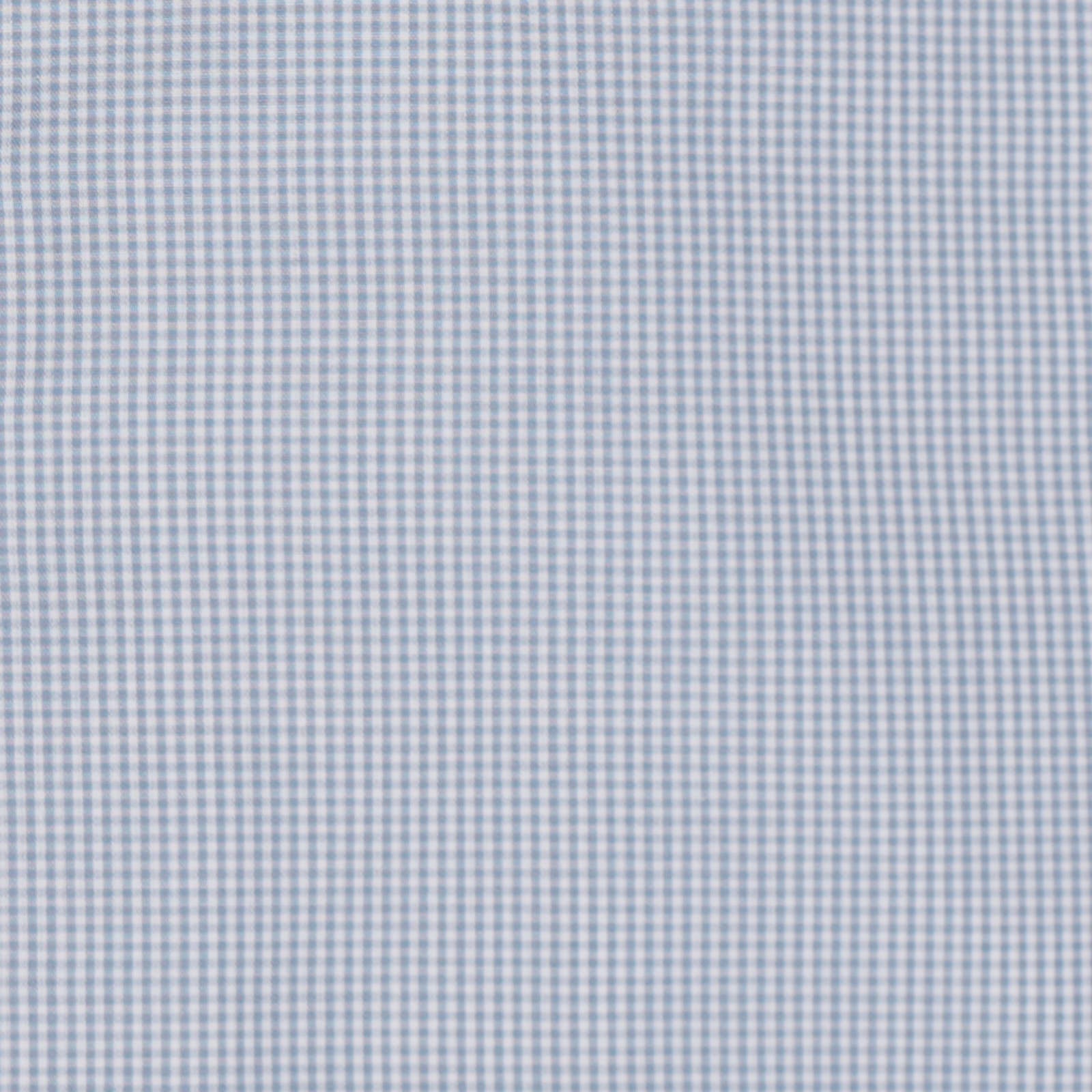 VINCENZO DI RUGGIERO Handmade Blue Windowpane Cotton Dress Shirt EU 46 NEW US 18