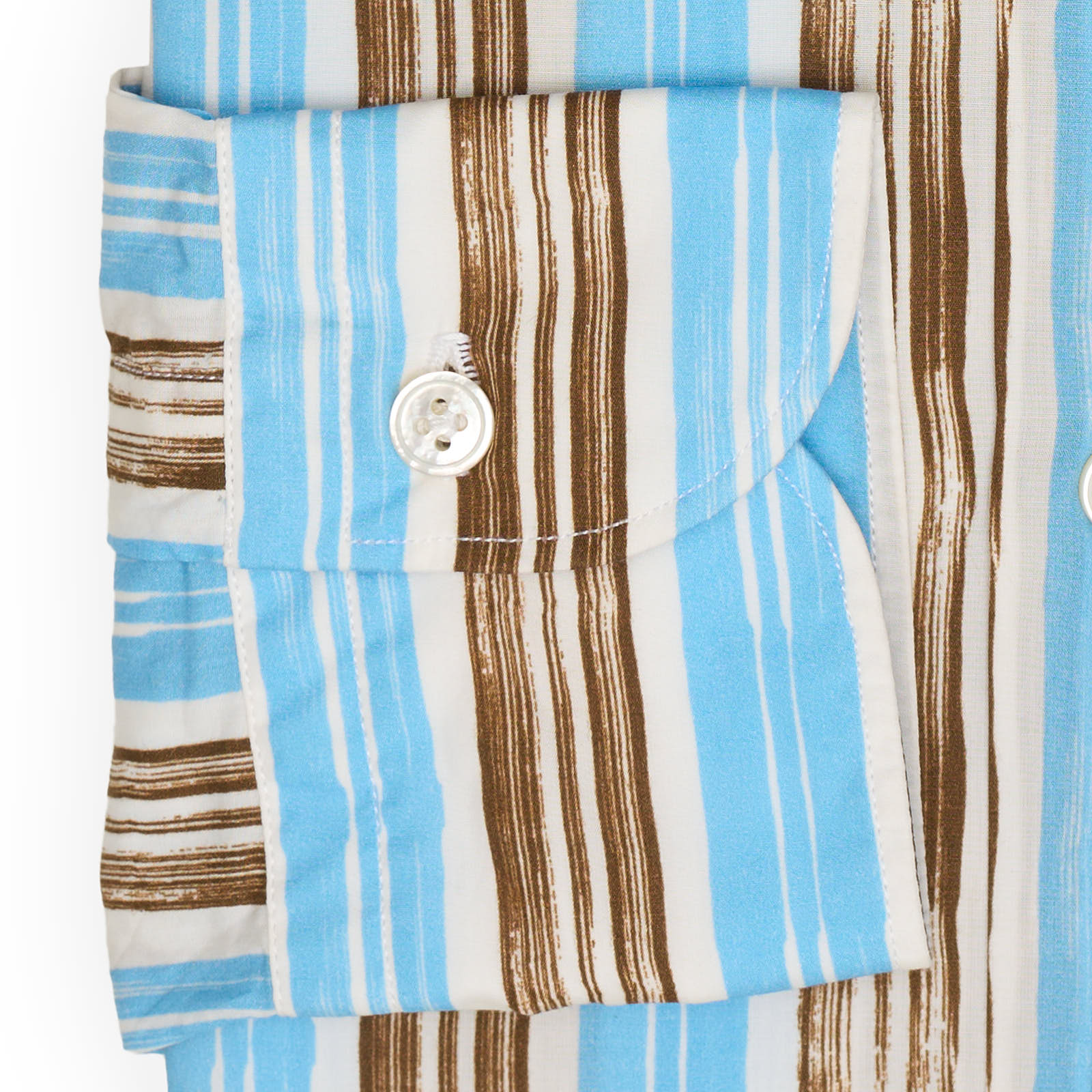 VINCENZO DI RUGGIERO Multicolor Striped Cotton Shirt EU 39 NEW US 15.5