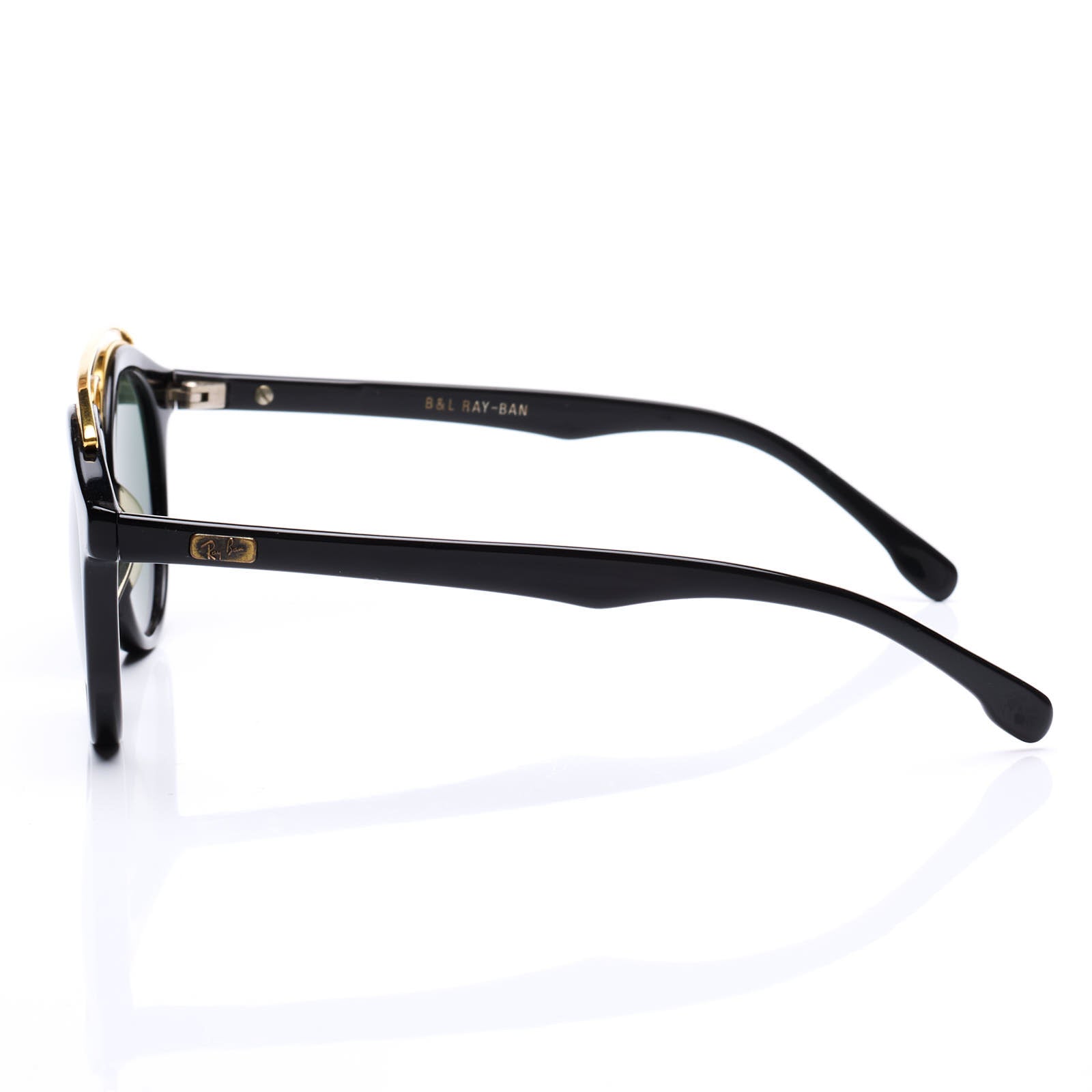 Vintage B&L RAY BAN W0932 Gatsby Style 4 Black-Gold Sunglasses 44mm