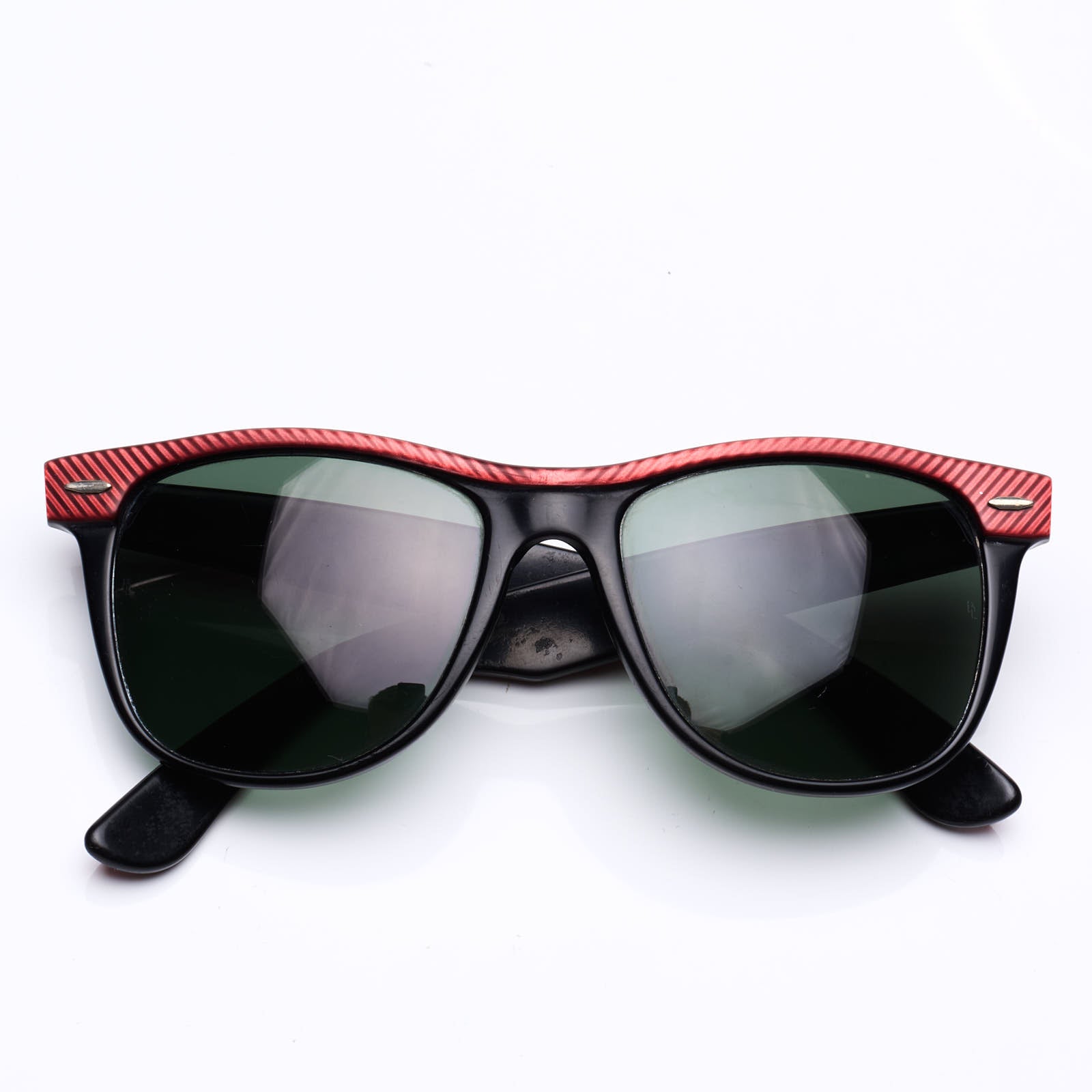 Vintage B&L RAY BAN Wayfarer II W0492 Copper Red/Black  Sunglasses Street Neat