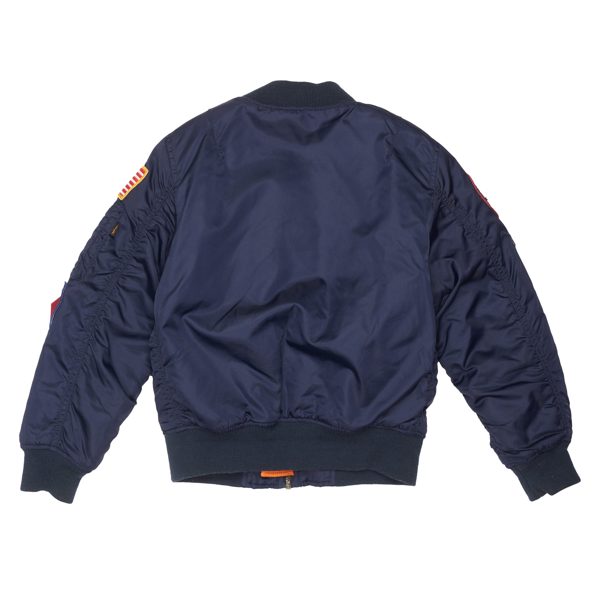 ALPHA INDUSTRIES Flyer's MA-1 Reversible Blue Children Bomber Jacket Size  7/8