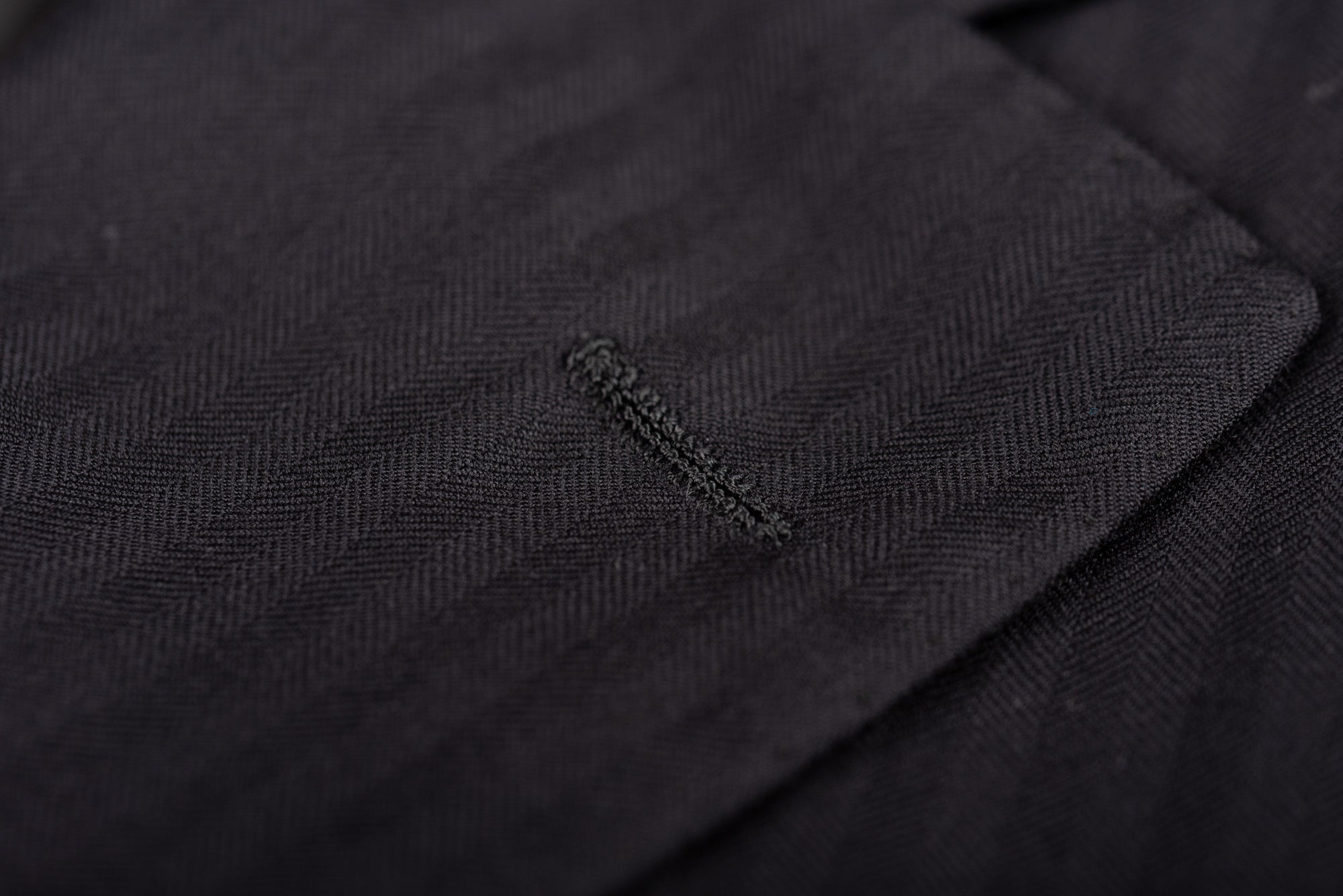BERNINI Handmade Black Herringbone Wool Super 120's Suit EU 56 NEW US ...