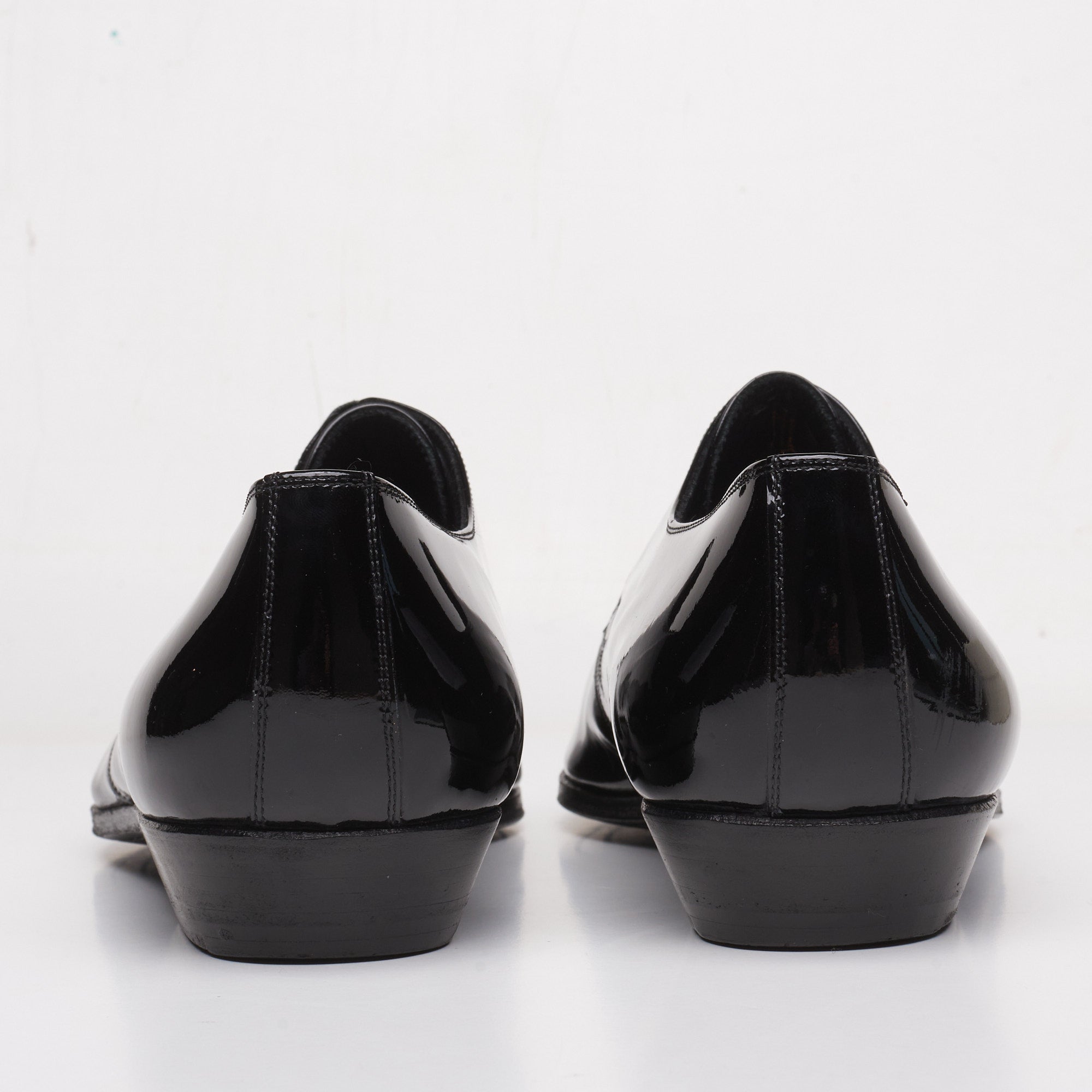 DIOR Défilé Black Patent Leather 2 Eyelet Derby Dress Shoes EU 42.5 NEW US  9.5