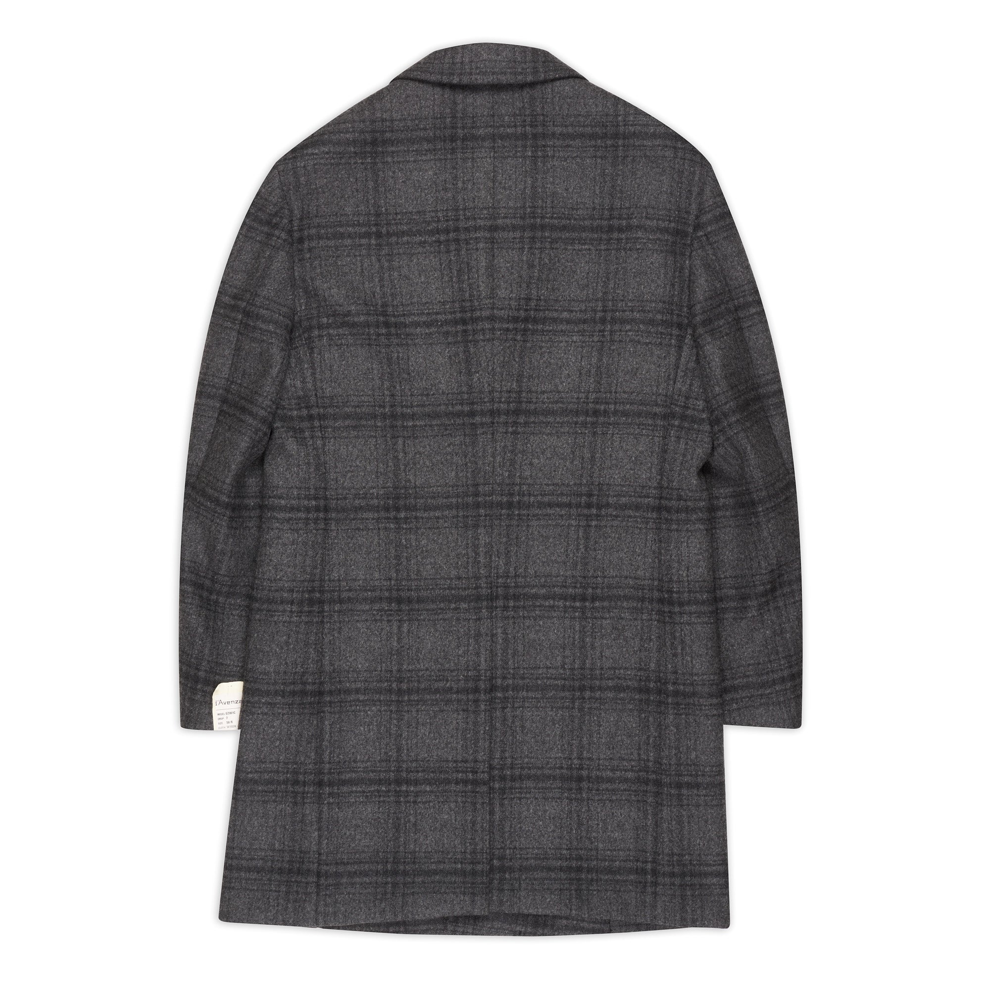 Grey plaid wool coat best sale