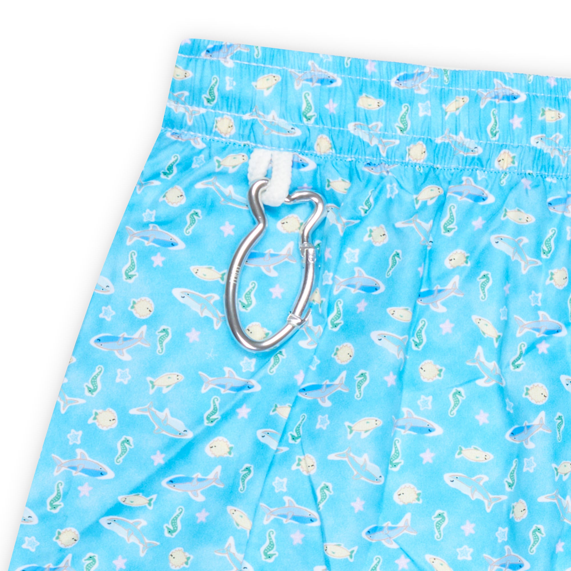 FEDELI Blue Sea Animal Printed Positano Airstop Swim Shorts Trunks NEW