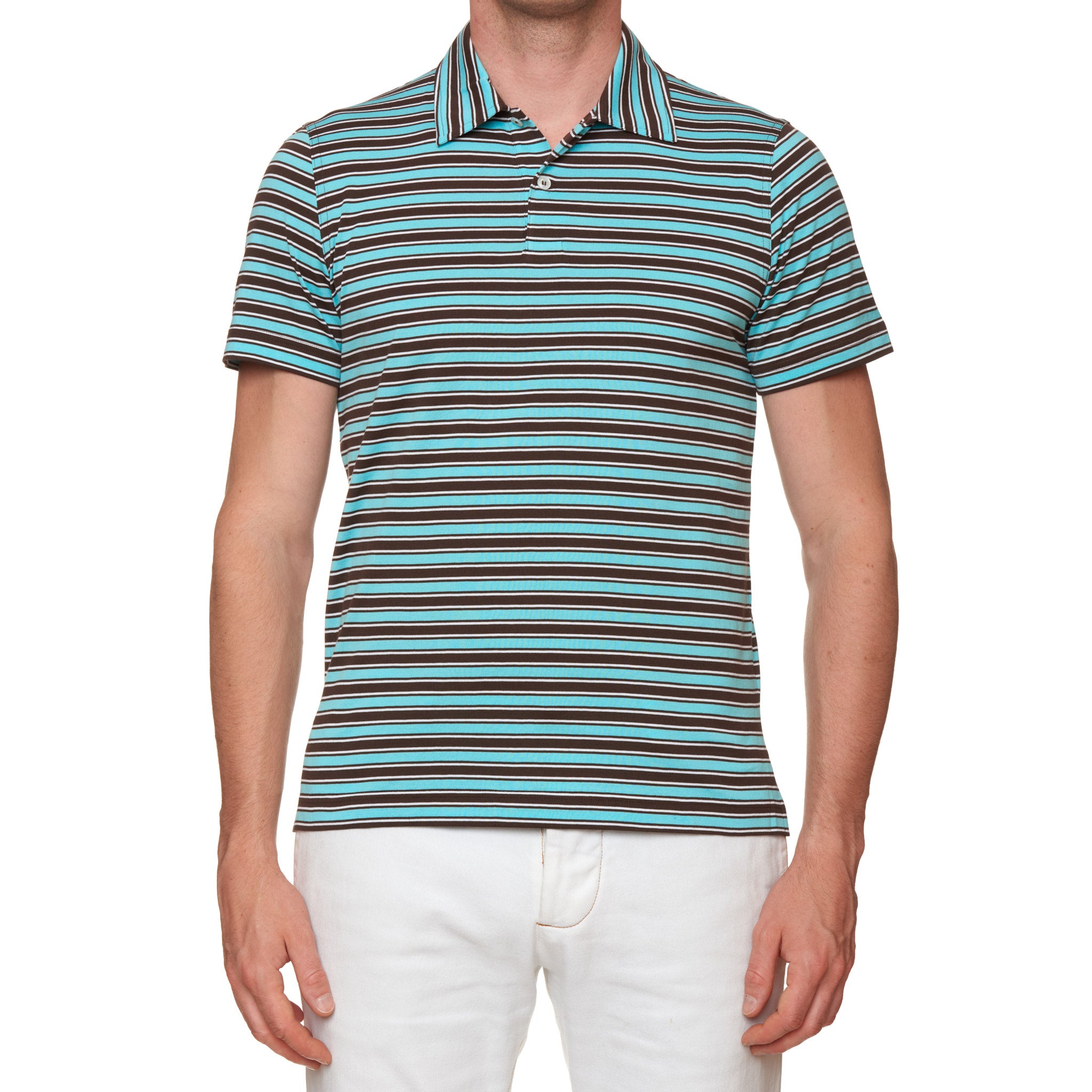 Fedeli short-sleeve cotton polo shirt - Black