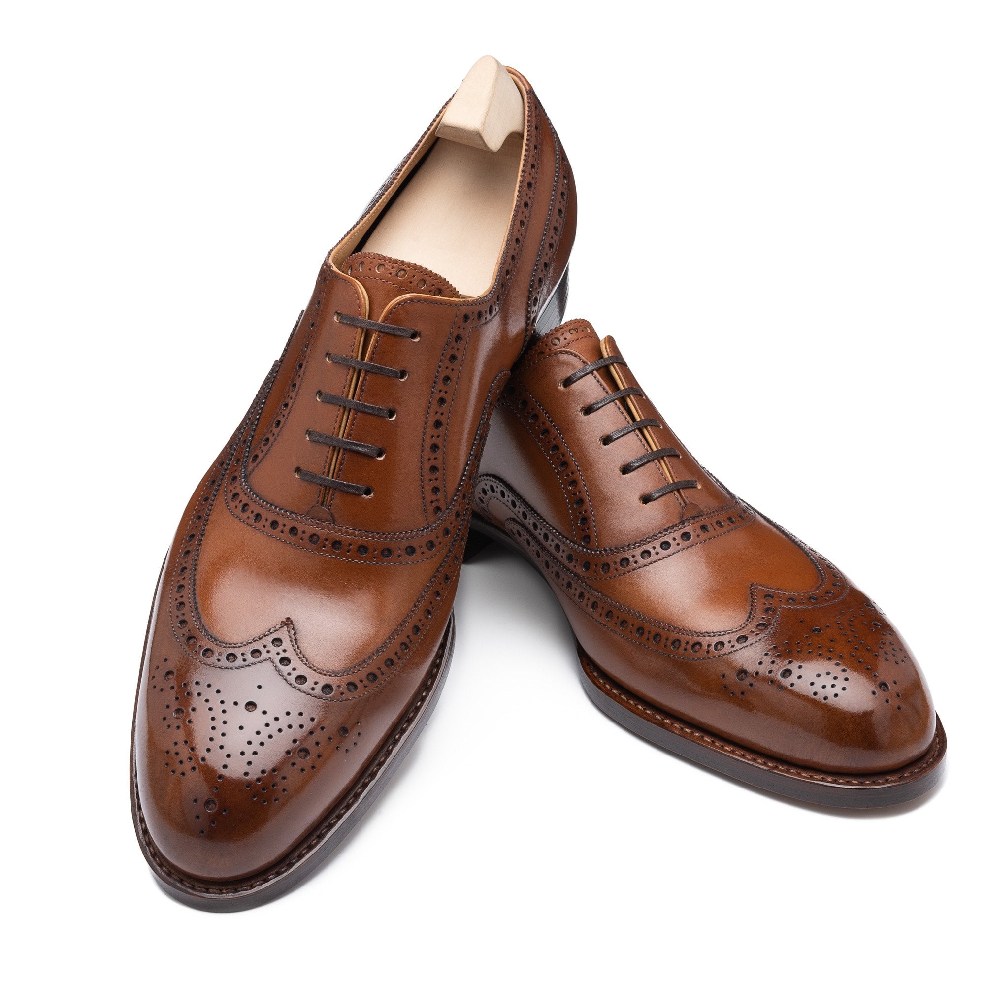 Box Calf Leather Classic Longwing Brogue