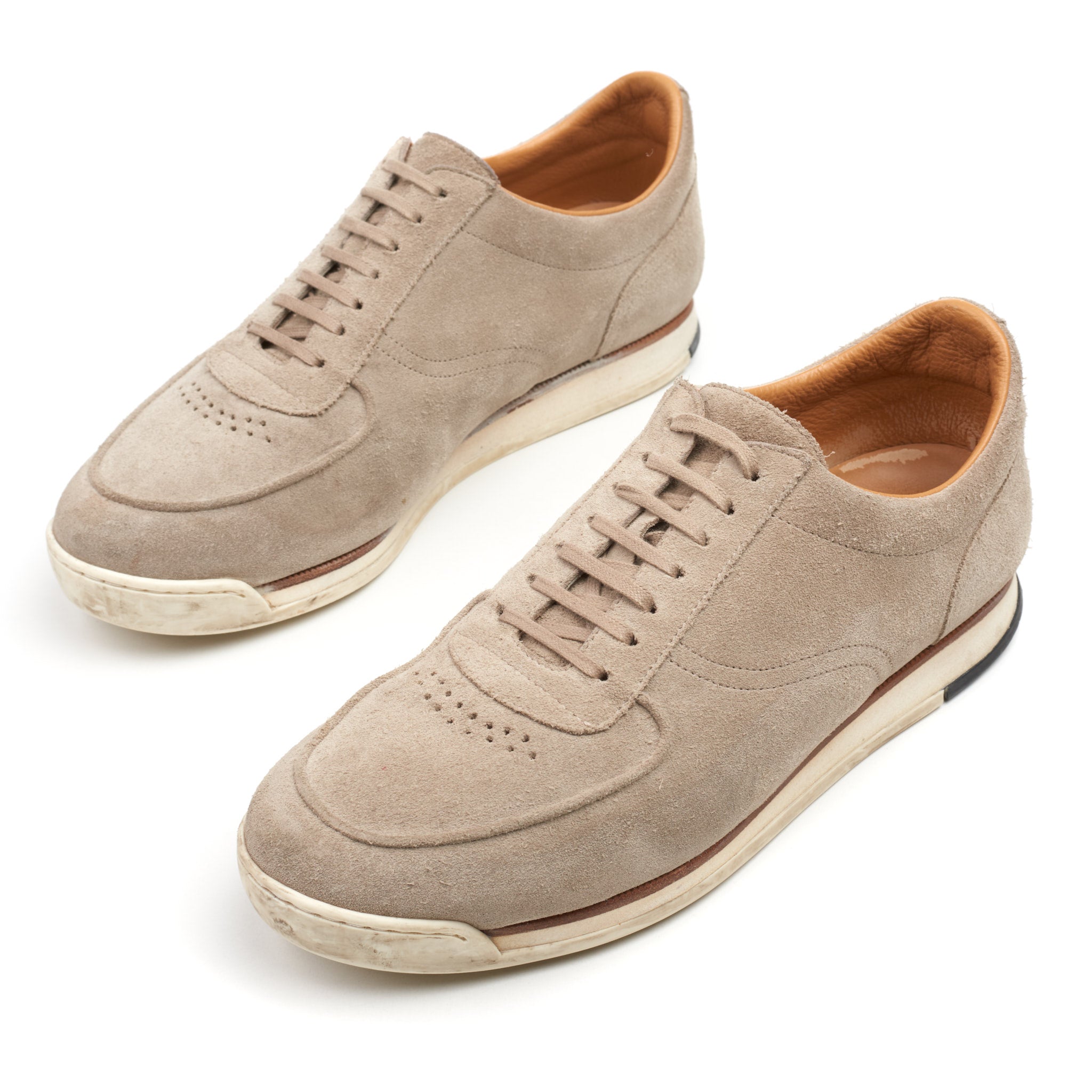 JOHN LOBB Gray Suede Belgian Shoes-