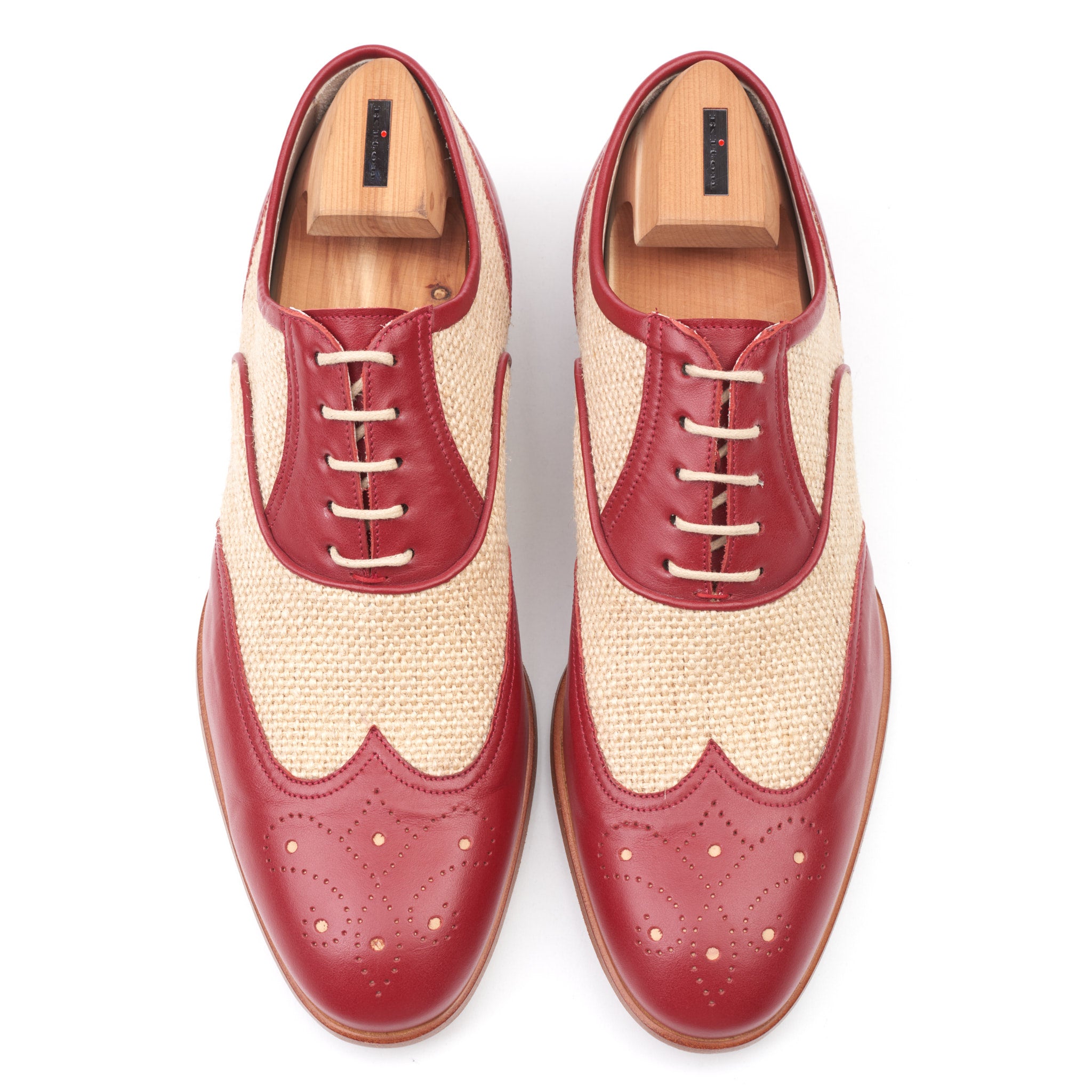 Men's Louis Vuitton Burgundy Lace Up Spectator Oxford Shoes Size 10.5